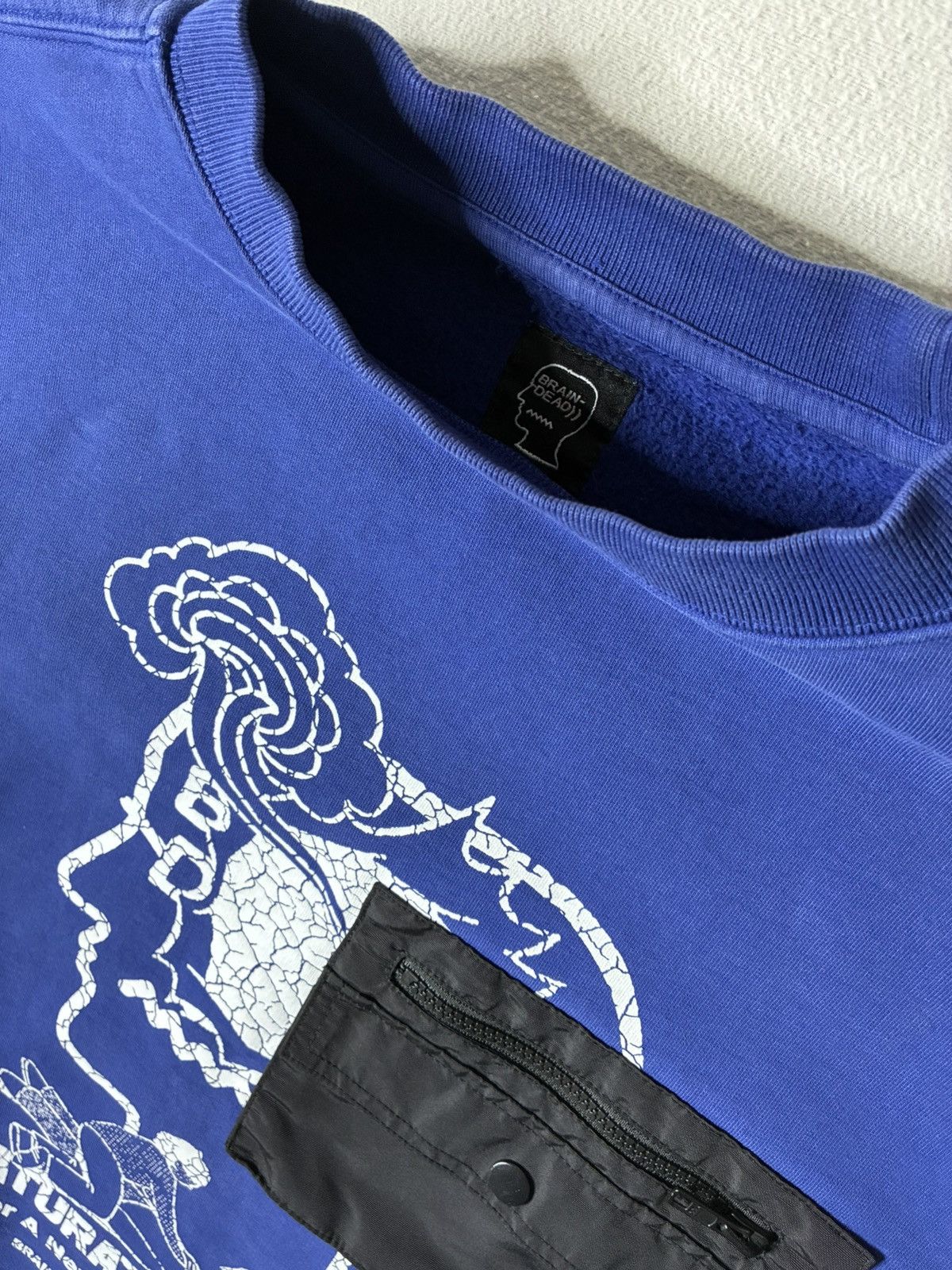 Brain Dead Brain Dead Saturated Voids Sweatshirt - Size Medium- Blue Size US M / EU 48-50 / 2 - 3 Thumbnail