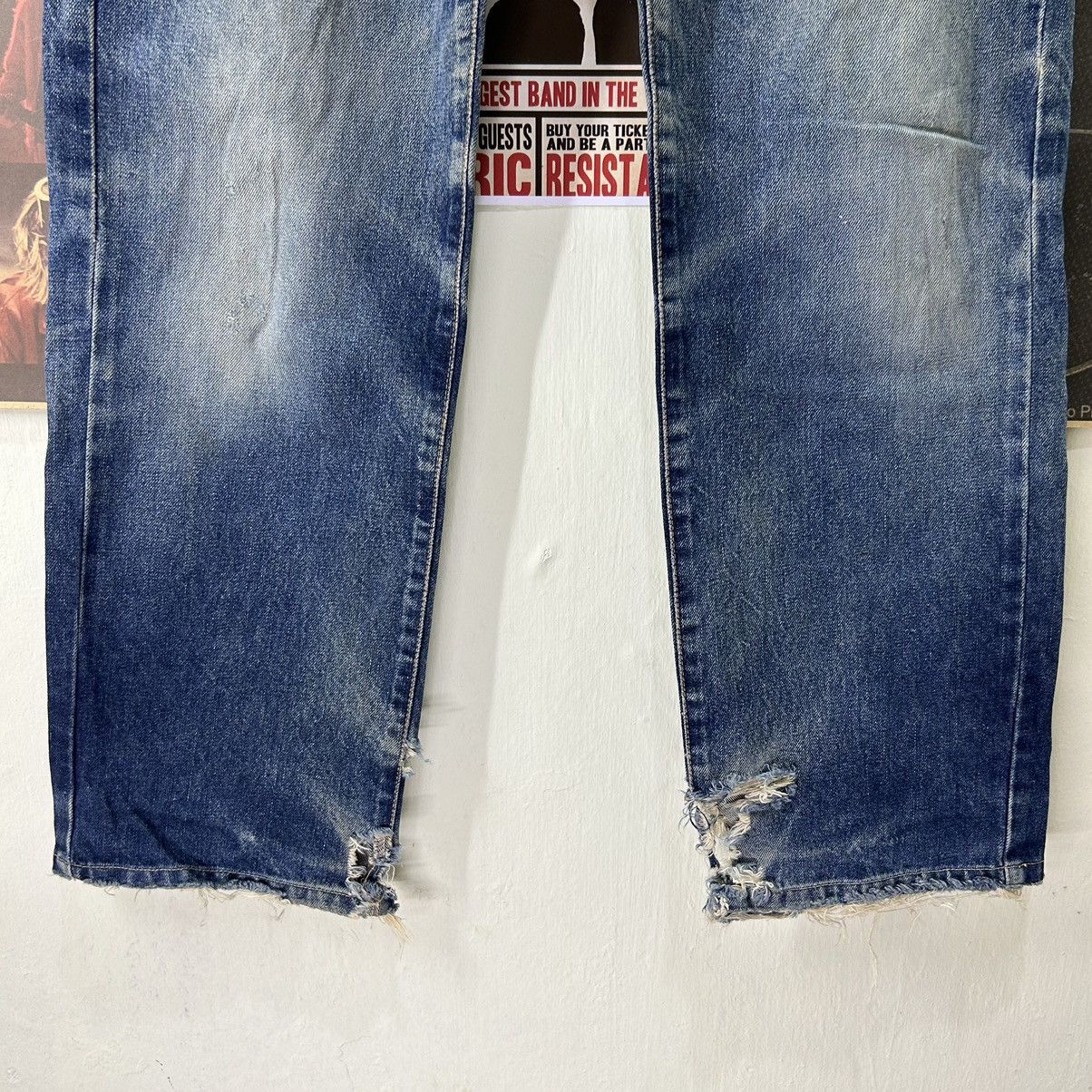 Vintage Vintage Japanese Brand Single R Distressed Denim Size US 32 / EU 48 - 5 Thumbnail