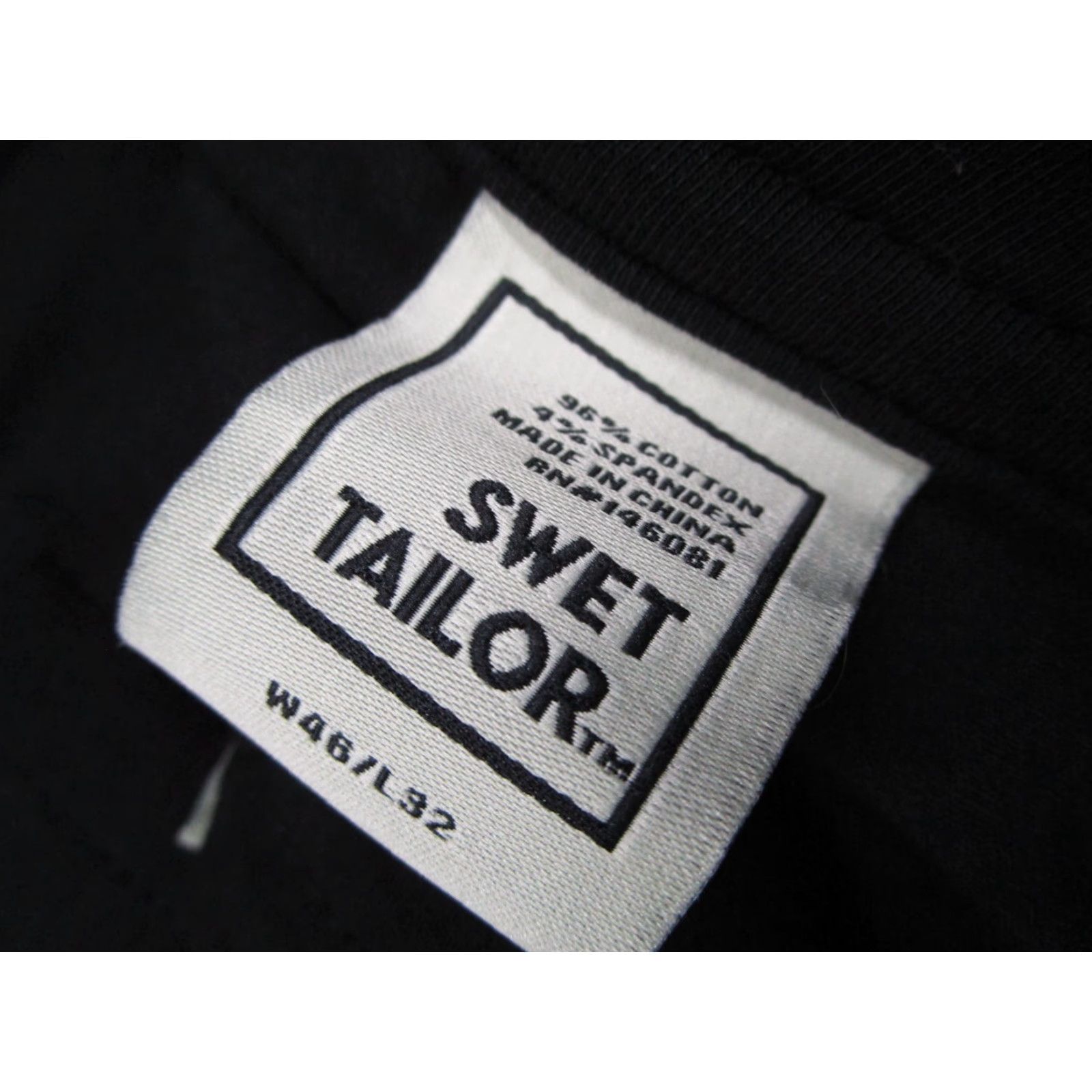Vintage Swet Tailor Men's Black Stretch Chino Pants Casual Work Travel 46x32 Size US 30 / EU 46 - 3 Thumbnail
