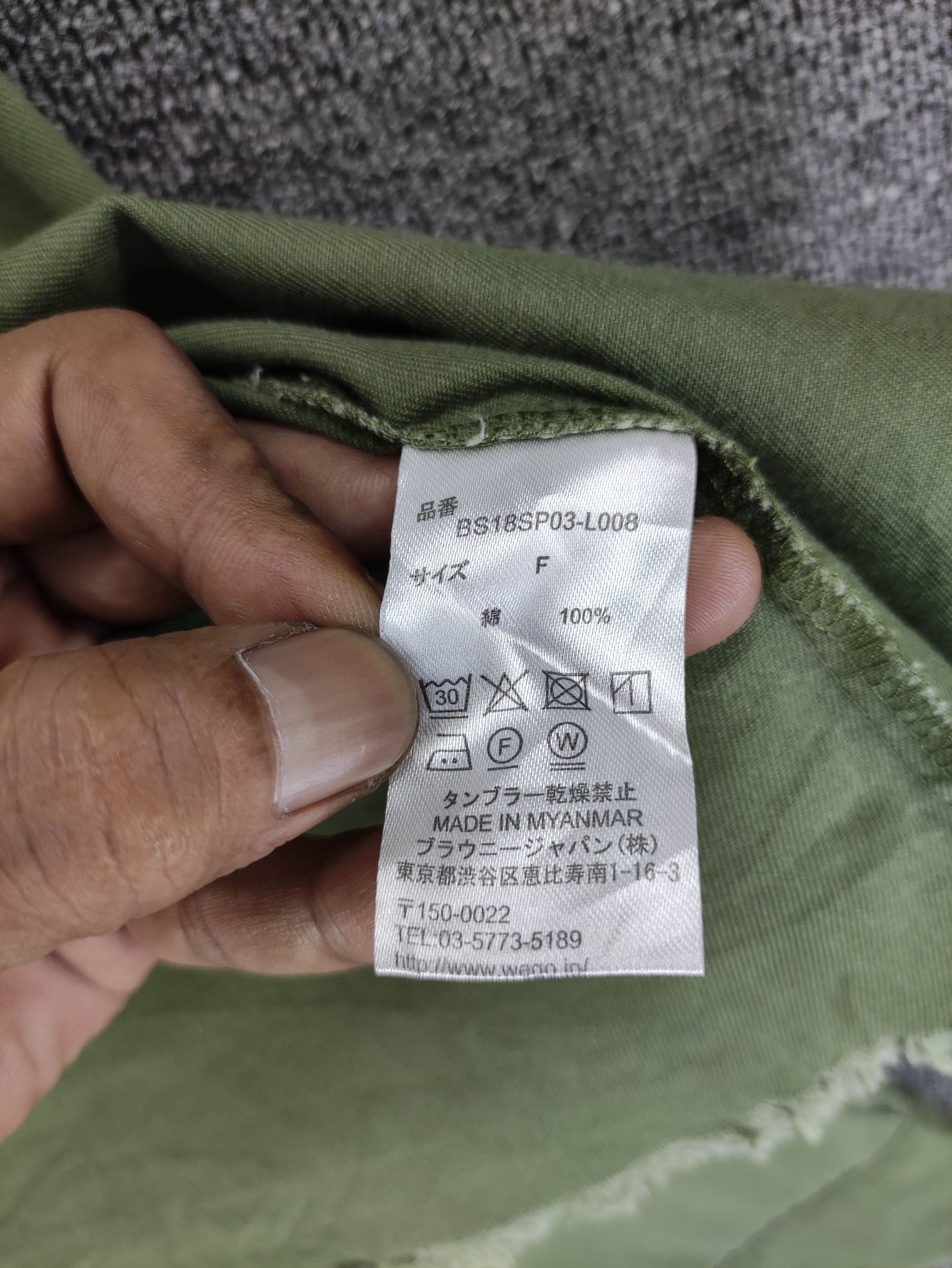 Japanese Brand Browny Standard Cropped Shirt Military Style Size M / US 6-8 / IT 42-44 - 4 Thumbnail