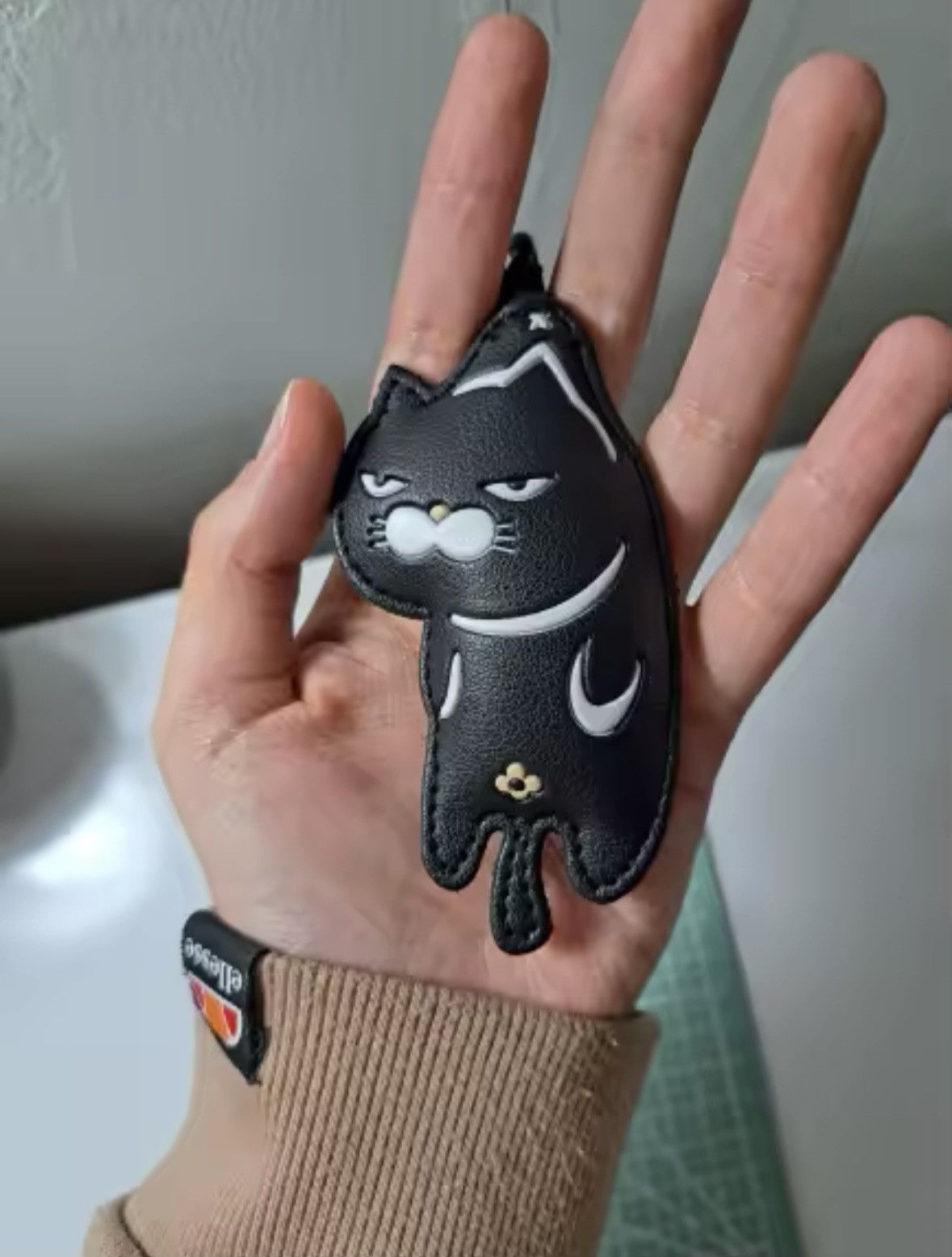 Designer Cat keychain cartoon cat leather Size ONE SIZE - 10 Thumbnail