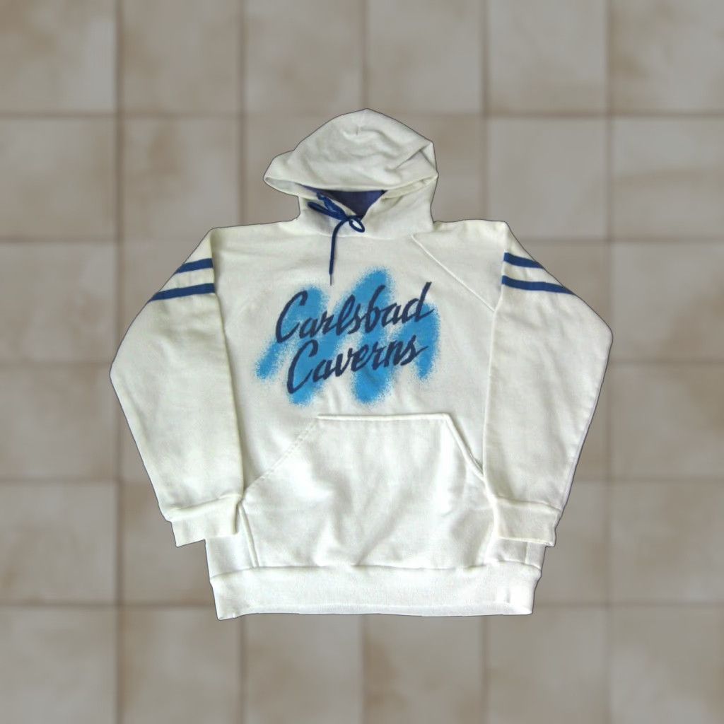 Vintage VINTAGE Breakaway Hoodie Mens M White 90s Carlsbad Caverns Made in USA Hoodies Mens Size US M / EU 48-50 / 2 - 1 Thumbnail