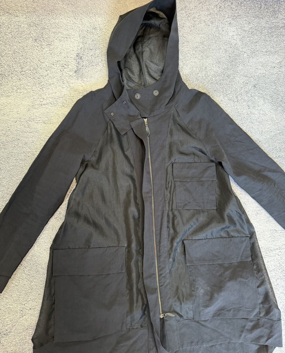 Annette Gortz Annette Gortz Women Hooded Jacket Coat Linen Silk Size 38 Size M / US 6-8 / IT 42-44 - 9 Thumbnail