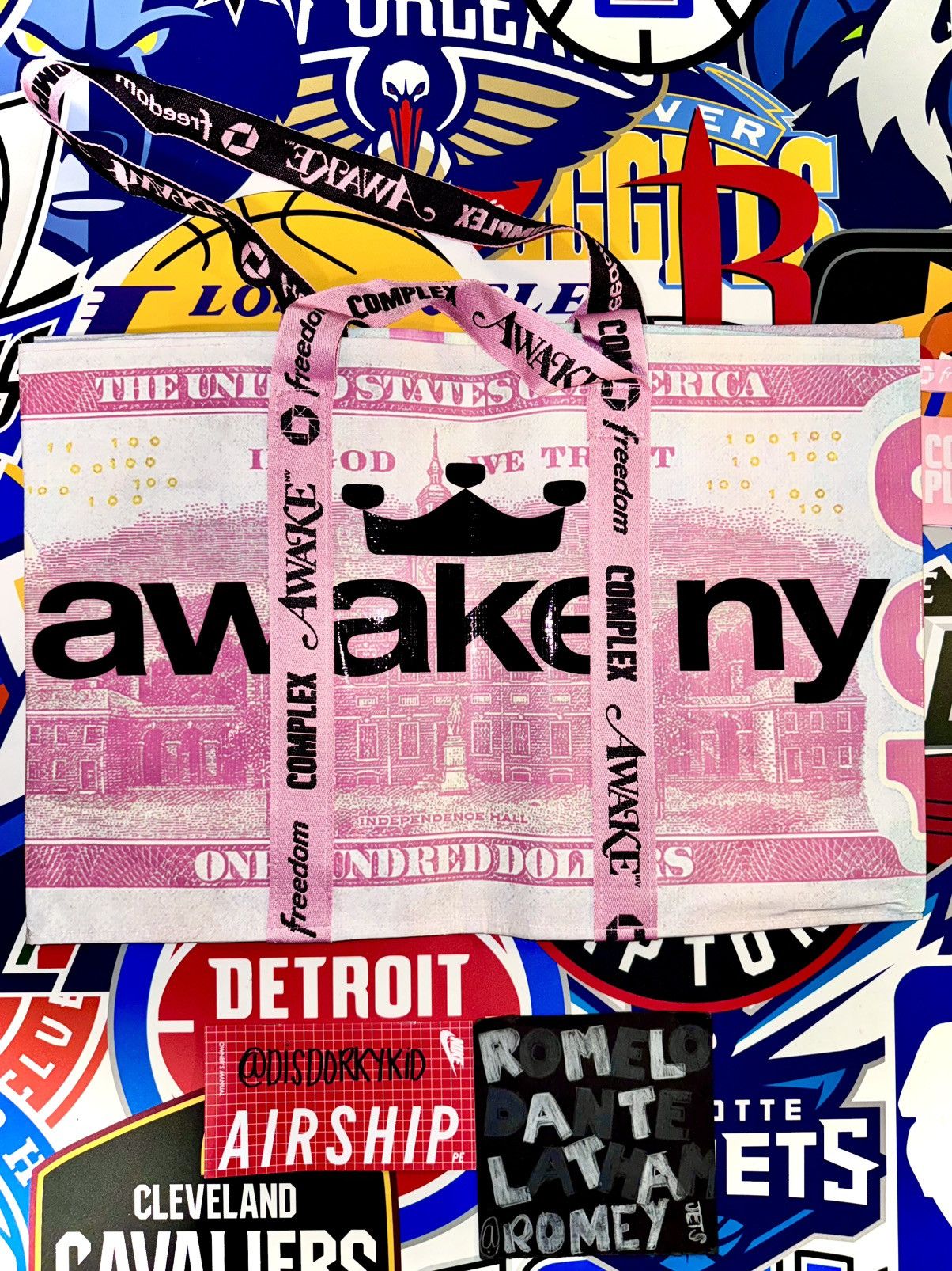 Awake NY Pink/White Chase x Awake NY x ComplexCon 2025 Tote Bag Size ONE SIZE - 2 Thumbnail