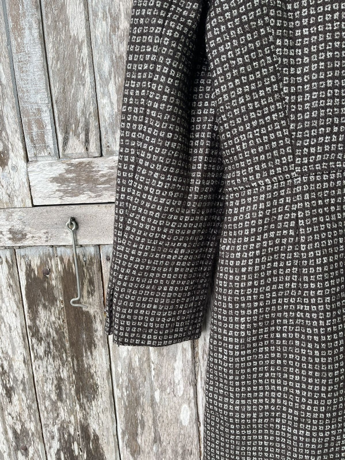 Designer Sofía Rossi Vintage Houndstooth Long Coat – Size 9AR (JP) Size M / US 6-8 / IT 42-44 - 12 Thumbnail