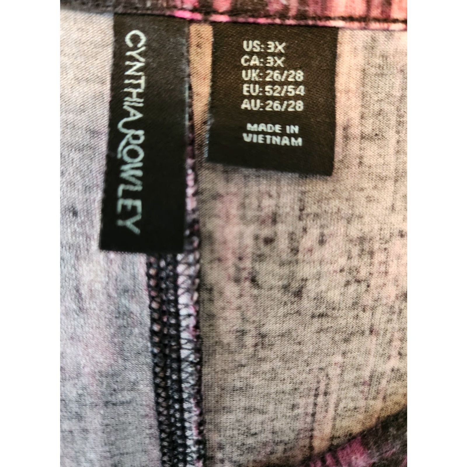 Cynthia Rowley Cynthia Rowley Tunic Top Blouse - Multicolor Long Sleeve V-Neck 3X Women Casual Size XXL / US 16-18 / IT 52-54 - 6 Thumbnail