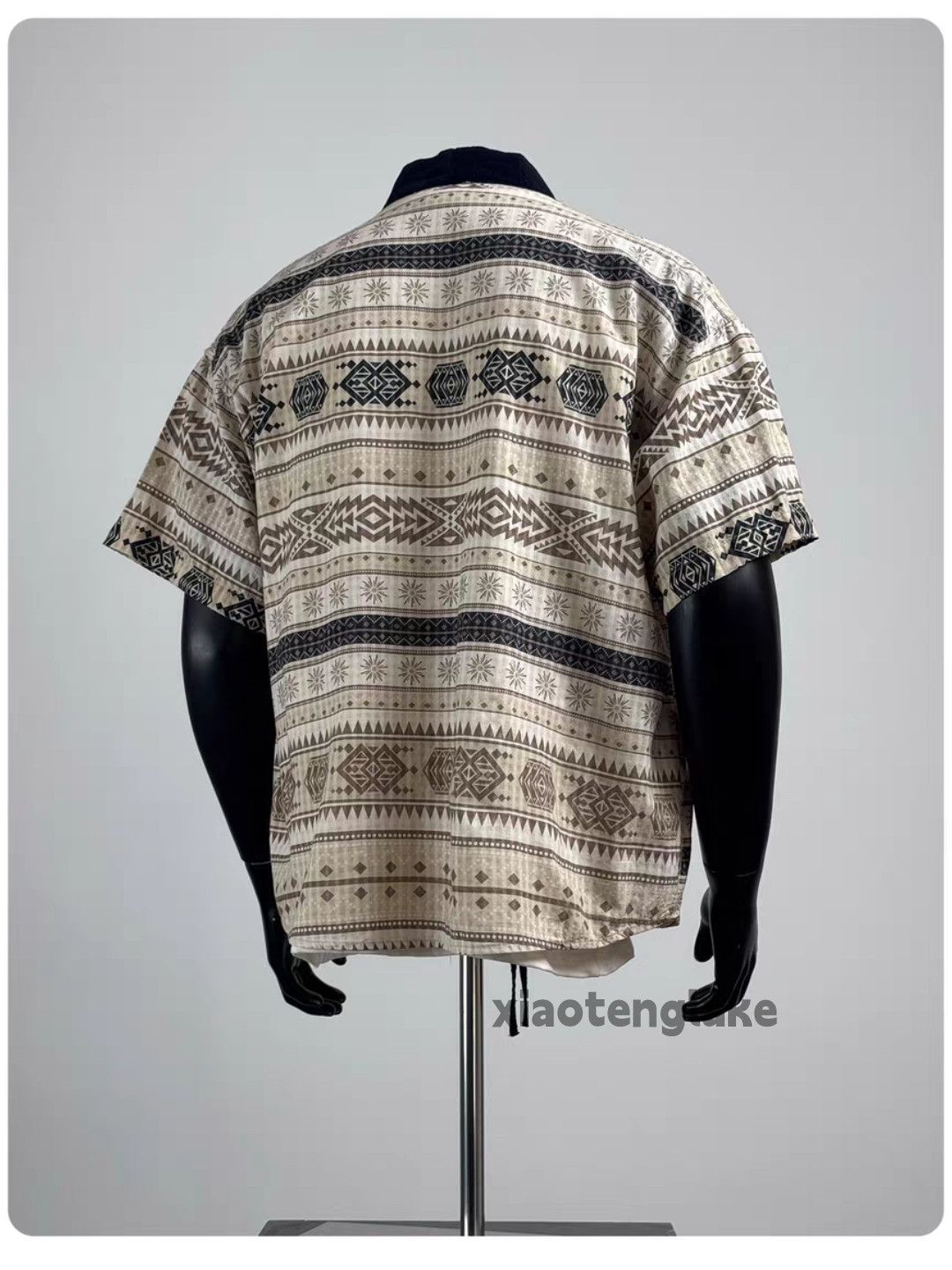 Vintage Unisex utility loose baggy taoist robe striped shirt Size US L / EU 52-54 / 3 - 4 Thumbnail