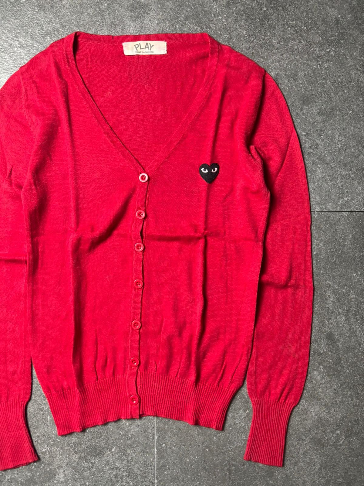Comme des Garcons PLAY AD2009 Play Comme Des Garcons Japan Red Cardigan Size S / US 4 / IT 40 - 2 Thumbnail