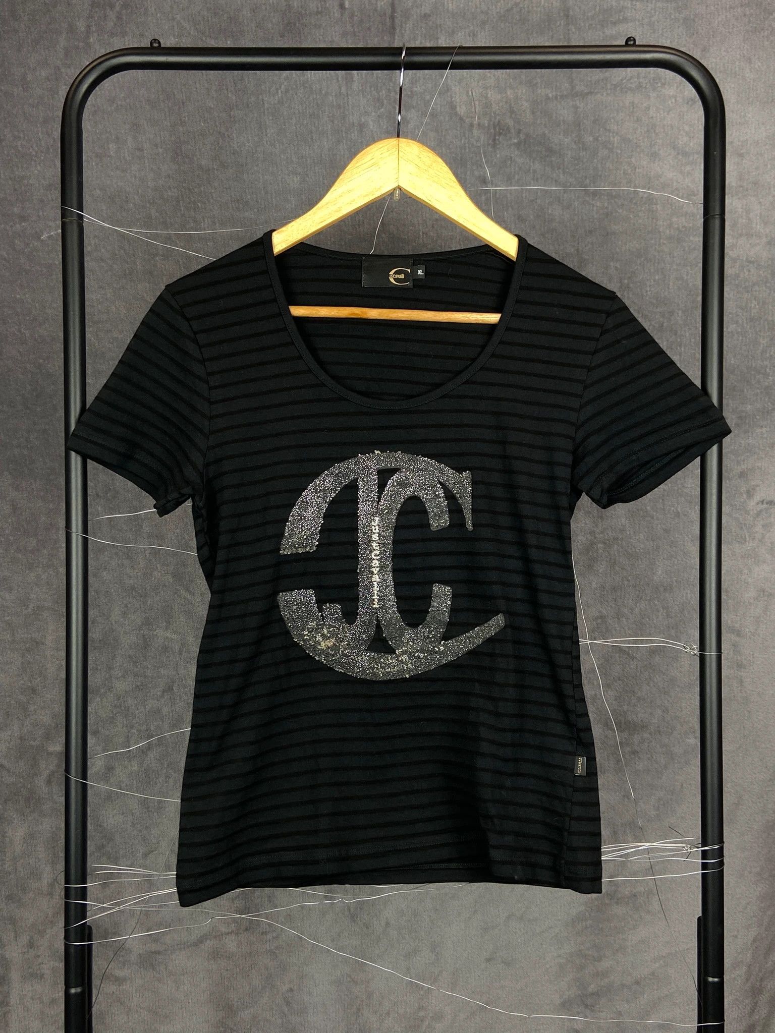 Just Cavalli Just Cavalli Black T-Shirt XL Italian Designer Size US XL / EU 56 / 4 - 1 Thumbnail