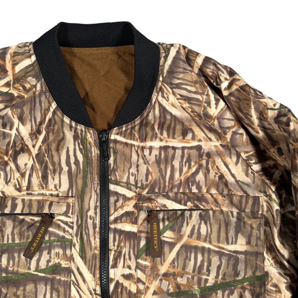 Vintage VINTAGE Herters Jacket Bomber Jacket Camouflage Reversible 90s Brown Adult MEDIUM Mens Size US M / EU 48-50 / 2 - 2 Thumbnail