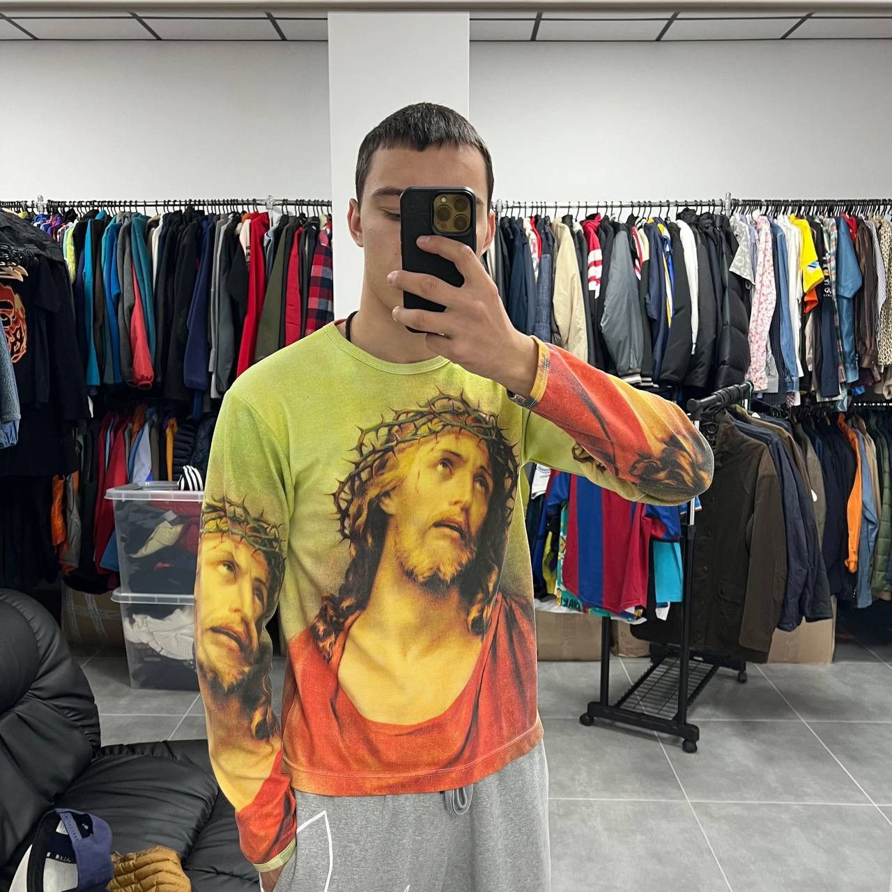 Other Jesus Christ All Over Print Long Sleeve Shirt Size S Size US S / EU 44-46 / 1 - 3 Thumbnail