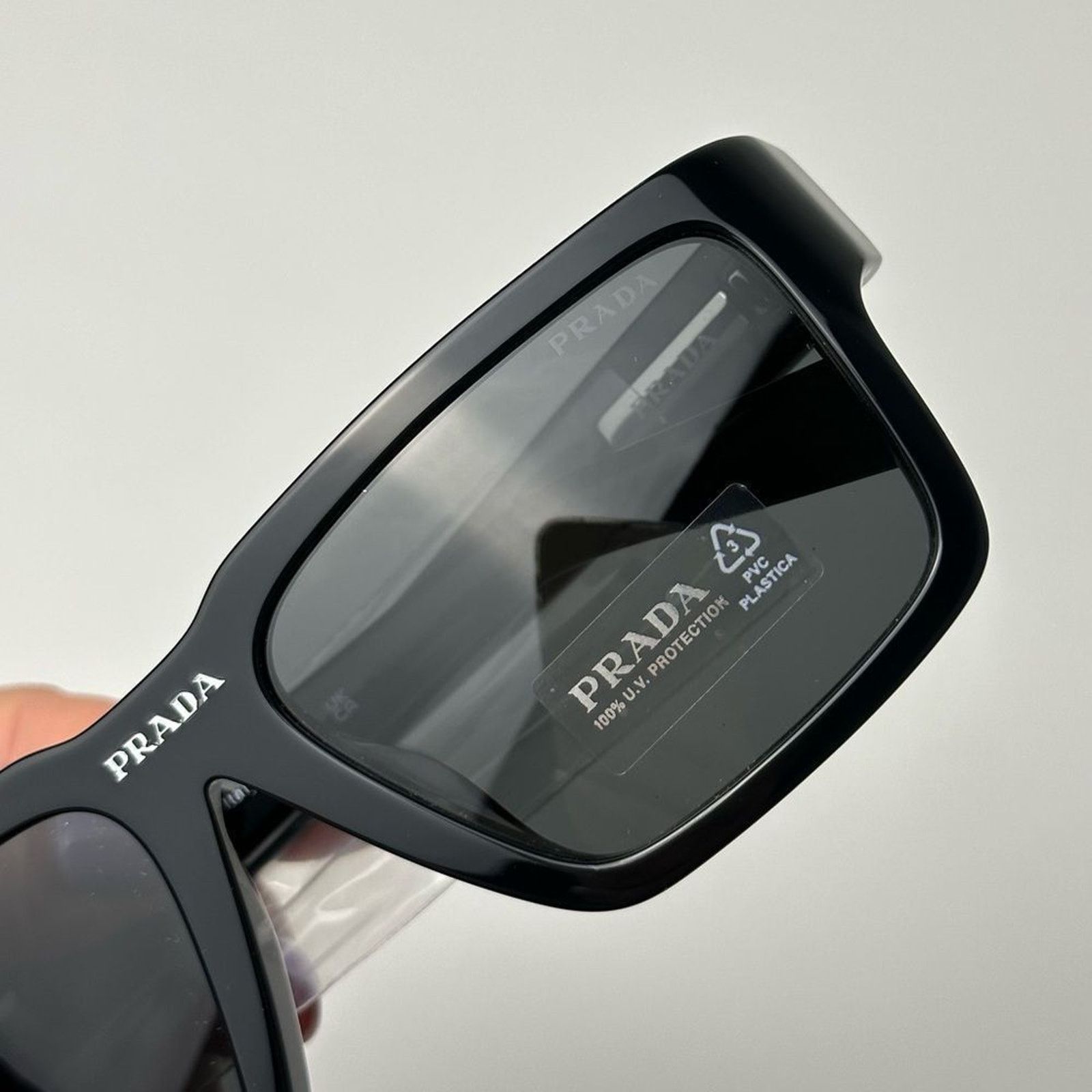 Prada NEW PRADA Sunglasses PR09YSF 1AB5S0 Black Dark Grey Unisex Size ONE SIZE - 6 Thumbnail