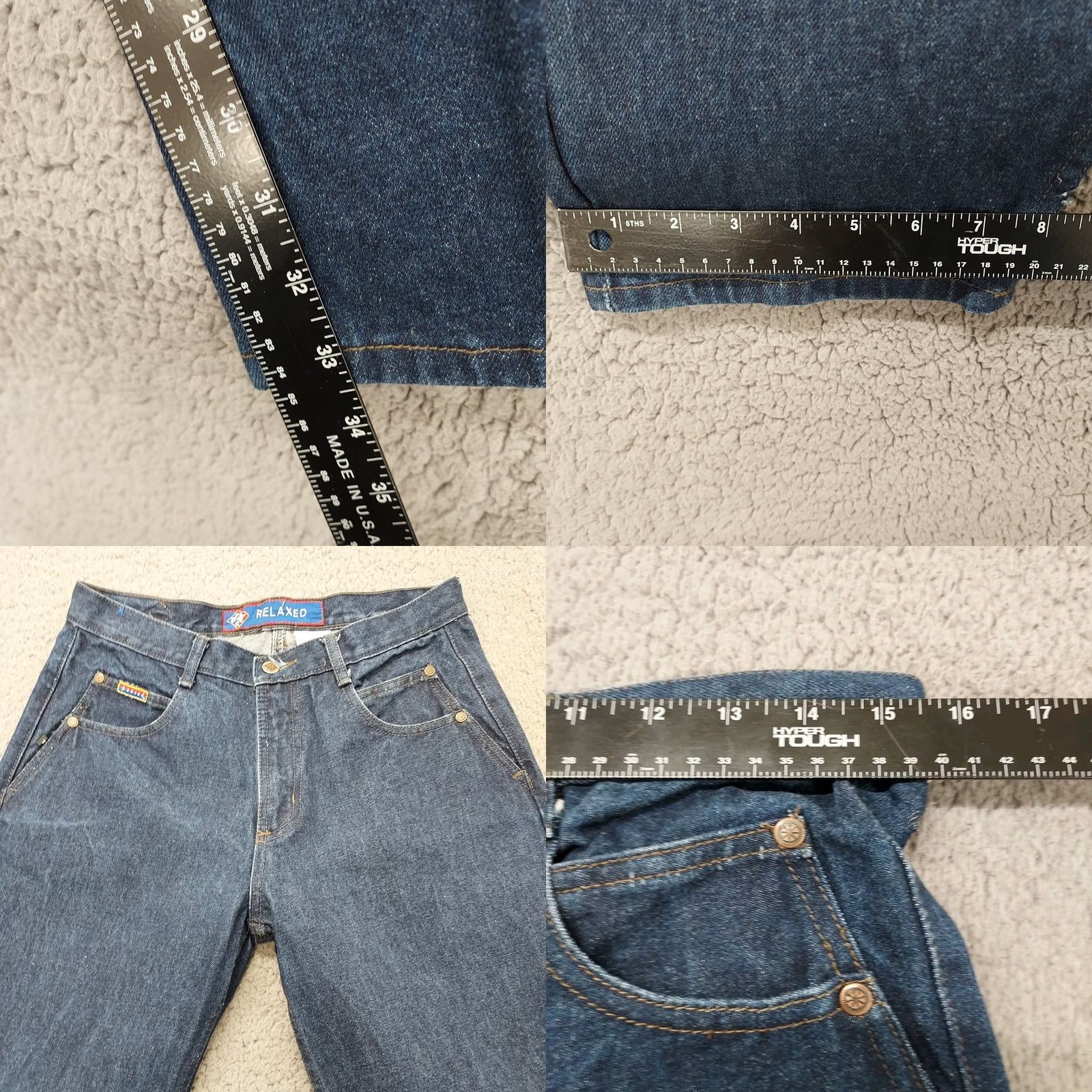Vintage Posted Relaxed Vintage Blue Jeans 32x34 Mom High Waisted Cowgirl Western Womens Jeans Size 24" / US 00 / IT 34 - 8 Thumbnail