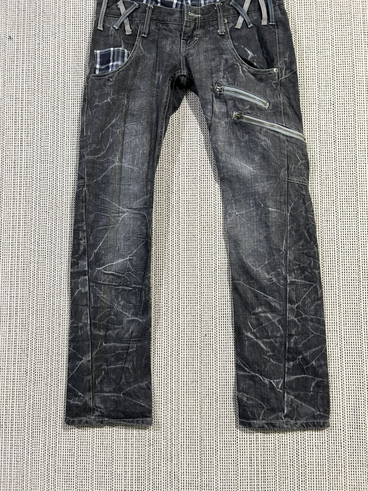 Japanese Brand Nylaus clothing double waist denim regular style Size US 31 - 7 Thumbnail