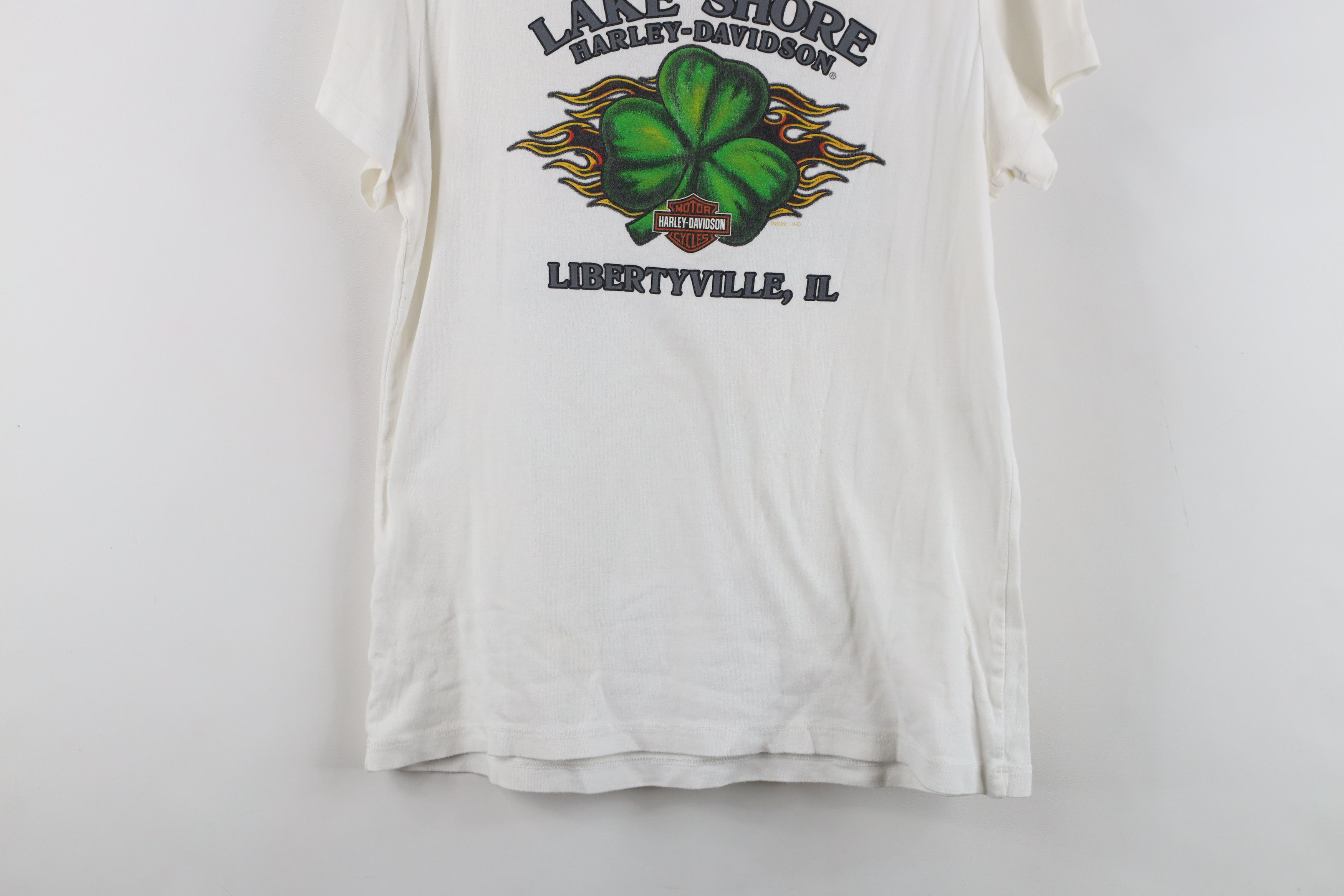 Harley Davidson × Vintage Vintage Y2K Harley Davidson Knit Lucky Shamrock T-Shirt Size US L / EU 52-54 / 3 - 16 Thumbnail