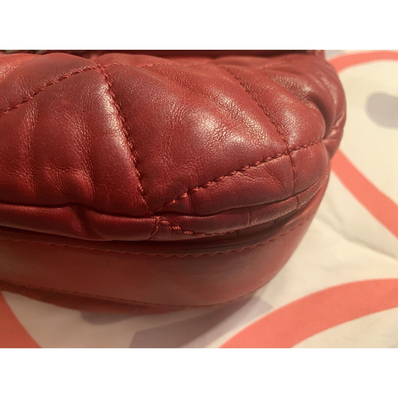 Chanel CHANEL ACCORDION FLAP BAG Burgundy In Quilted Leather Size ONE SIZE - 13 Thumbnail