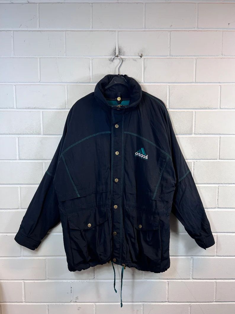 Adidas × Vintage 80s Adidas Equipment Fleece Lined Jacket Men's Hoodie Size US L / EU 52-54 / 3 - 20 Thumbnail