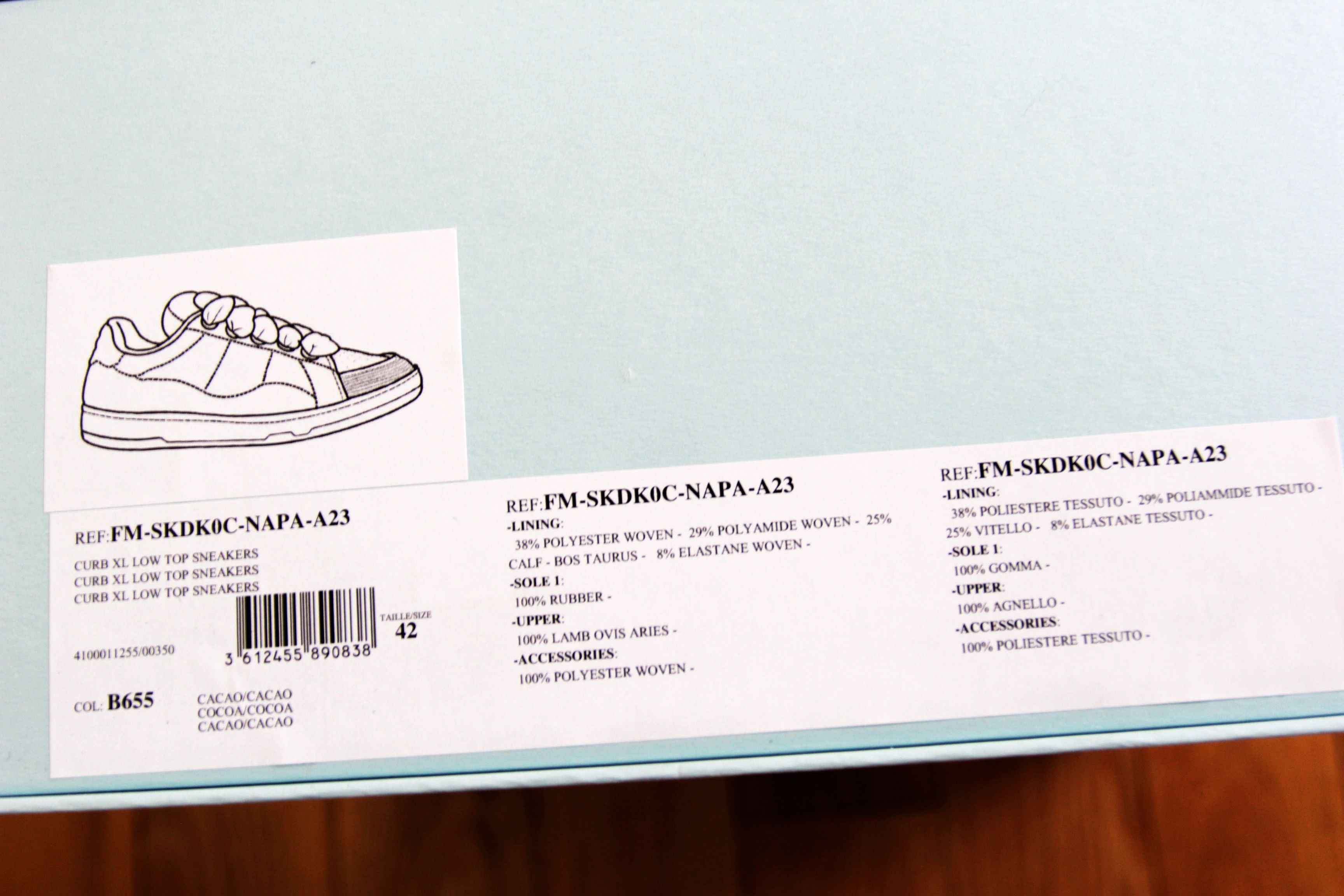 Lanvin BNWT AW23 LANVIN CURB XL LOW TOP SNEAKERS CACAO 42 Size US 9 / EU 42 - 7 Thumbnail