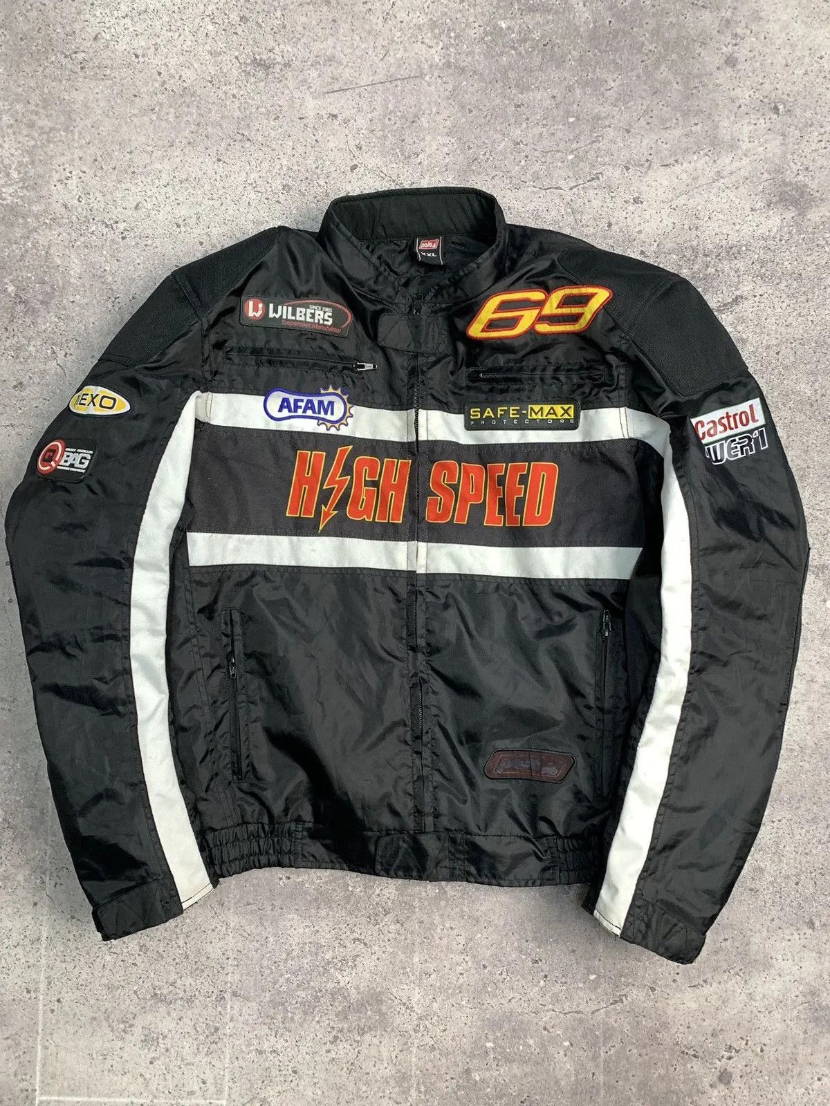 Japanese Brand × Vintage Vintage Leather jacket Hight Speed bomber nylon nascar Size US XL / EU 56 / 4 - 2 Thumbnail