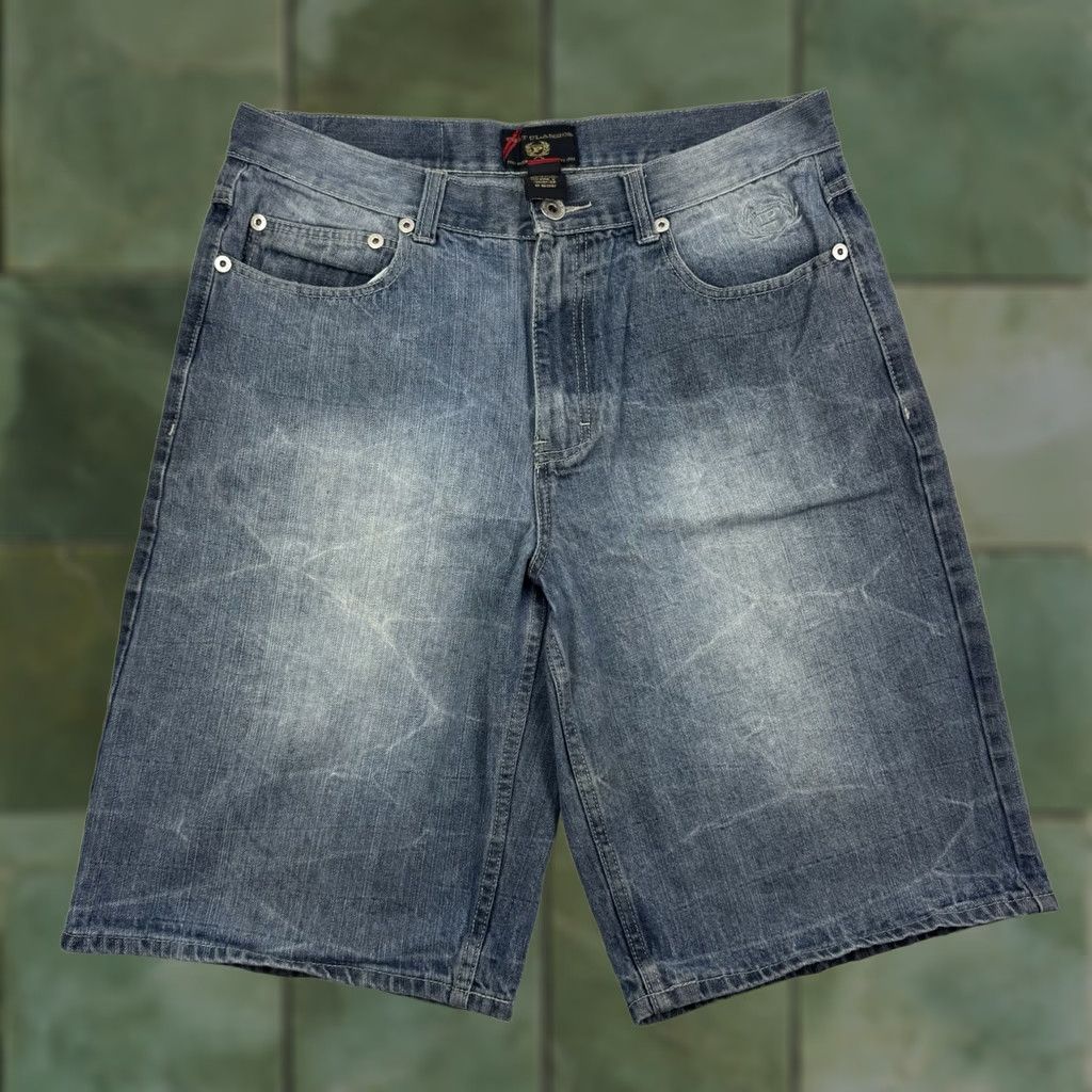 Phat Farm VINTAGE Phat Farm Jeans Shorts Baggy Adult 34 Blue Hip Hop 90s Grunge Y2K Men Mens Size US 34 / EU 50 - 1 Thumbnail