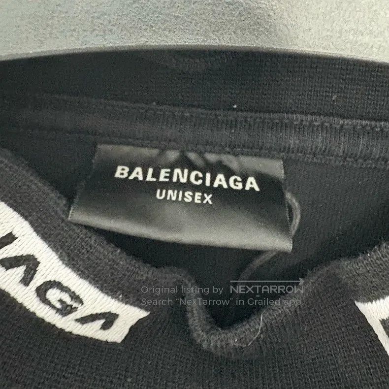 Balenciaga Balenciaga Lettering Icon Semi-High Round Neck Short Sleev Size US L / EU 52-54 / 3 - 3 Thumbnail