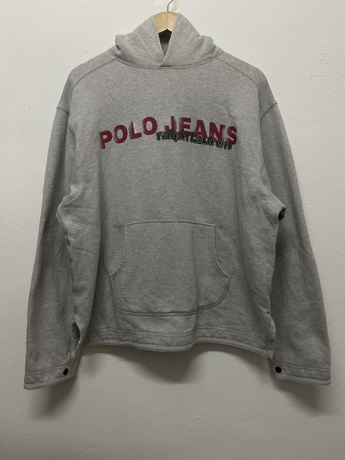 Pre-owned Polo Ralph Lauren 90's Polo Jeans By Ralph Laurent Spellout Hoodie In Gray