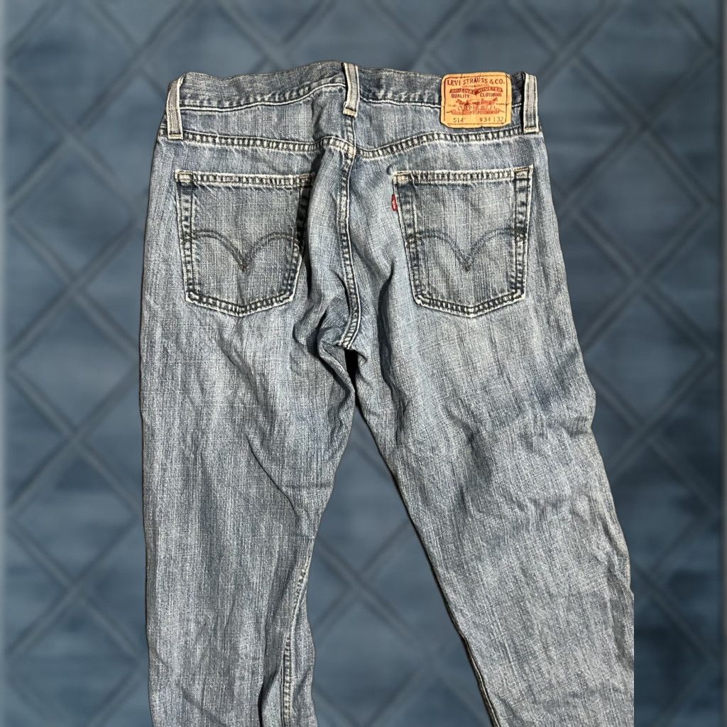 Levi's Levi's 514 Jeans Slim Straight Denim 34x32 Jeans Men Regular 514 Model 90s Logo Comfort Blue Denim 500 Series Size US 34 / EU 50 - 1 Thumbnail