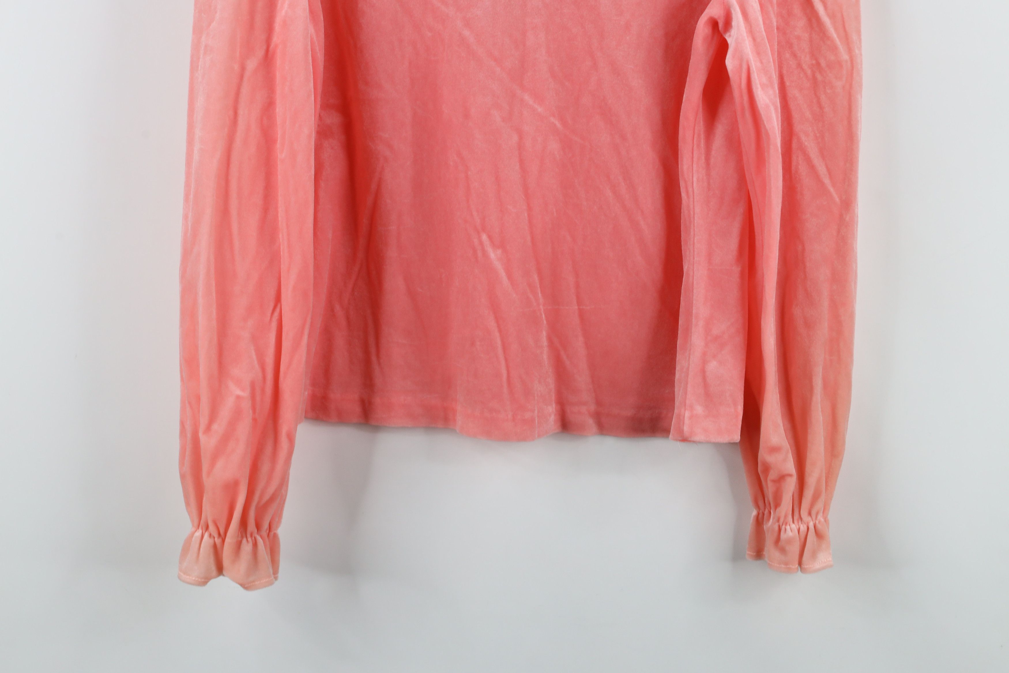 Vintage Vintage 70s Streetwear Cuff Velvet Velour Sweater Pink USA Size M / US 6-8 / IT 42-44 - 12 Thumbnail