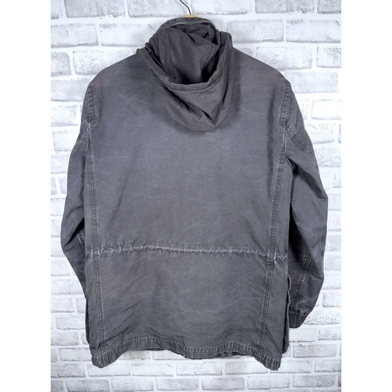 Gap VINTAGE Gap Gray Hooded Canvas Parka Jacket Mens M Size US M / EU 48-50 / 2 - 7 Thumbnail