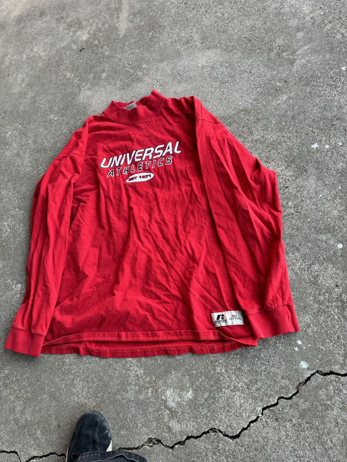 Russell Athletic × Vintage Vintage red long sleeve Size US XL / EU 56 / 4 - 2 Thumbnail