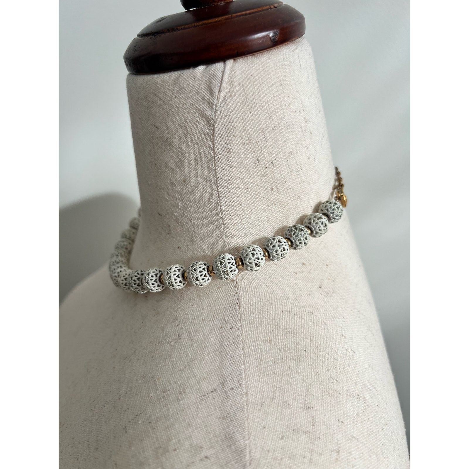 Monet Vintage Monet Silver Mesh Ball Beads Costume Necklace Size ONE SIZE - 3 Thumbnail