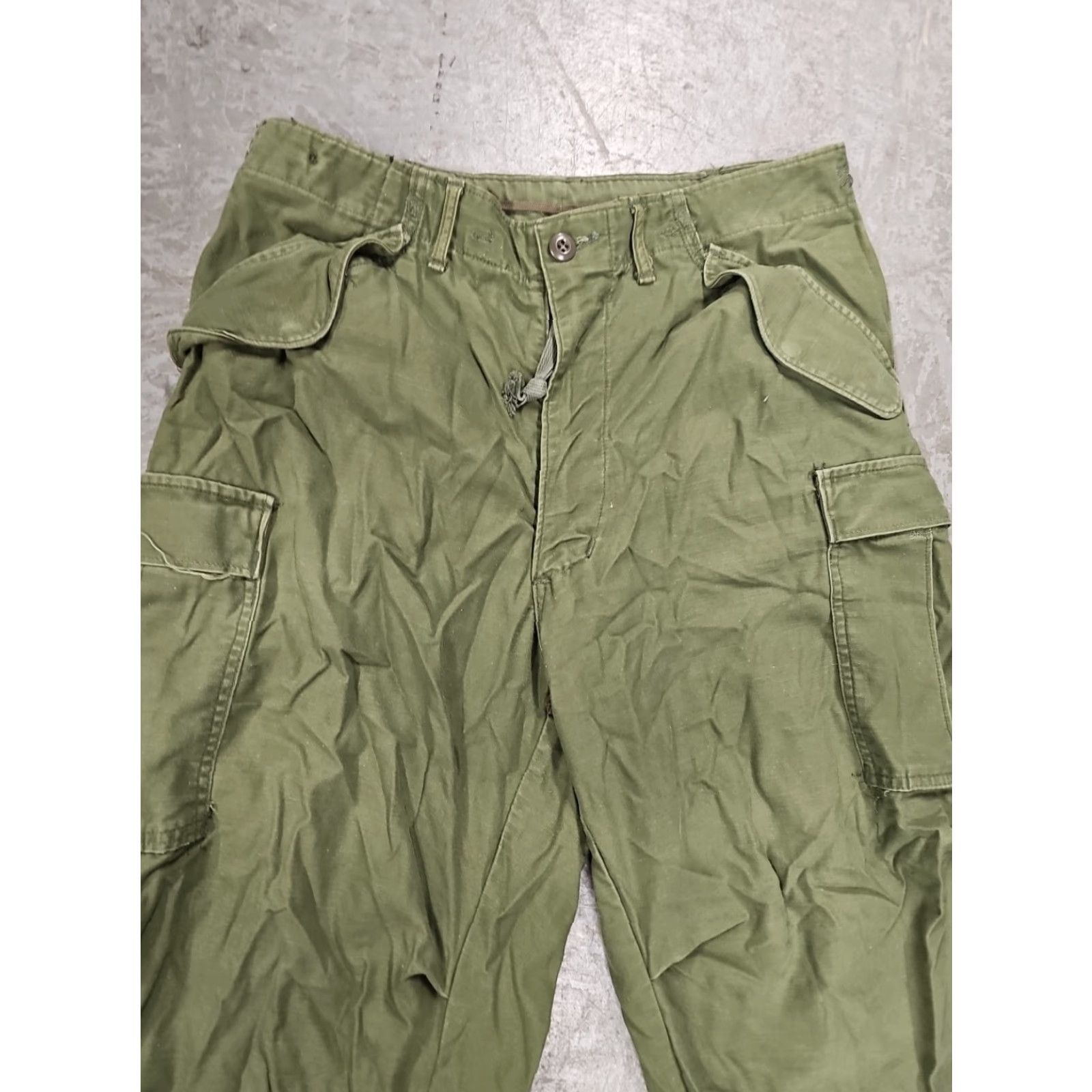 Vintage VINTAGE US Army Army Paratrooper Cargo Pants 33x25 Regular Green Camouflage Military Baggy Streetwear Mens Size US 33 - 4 Thumbnail