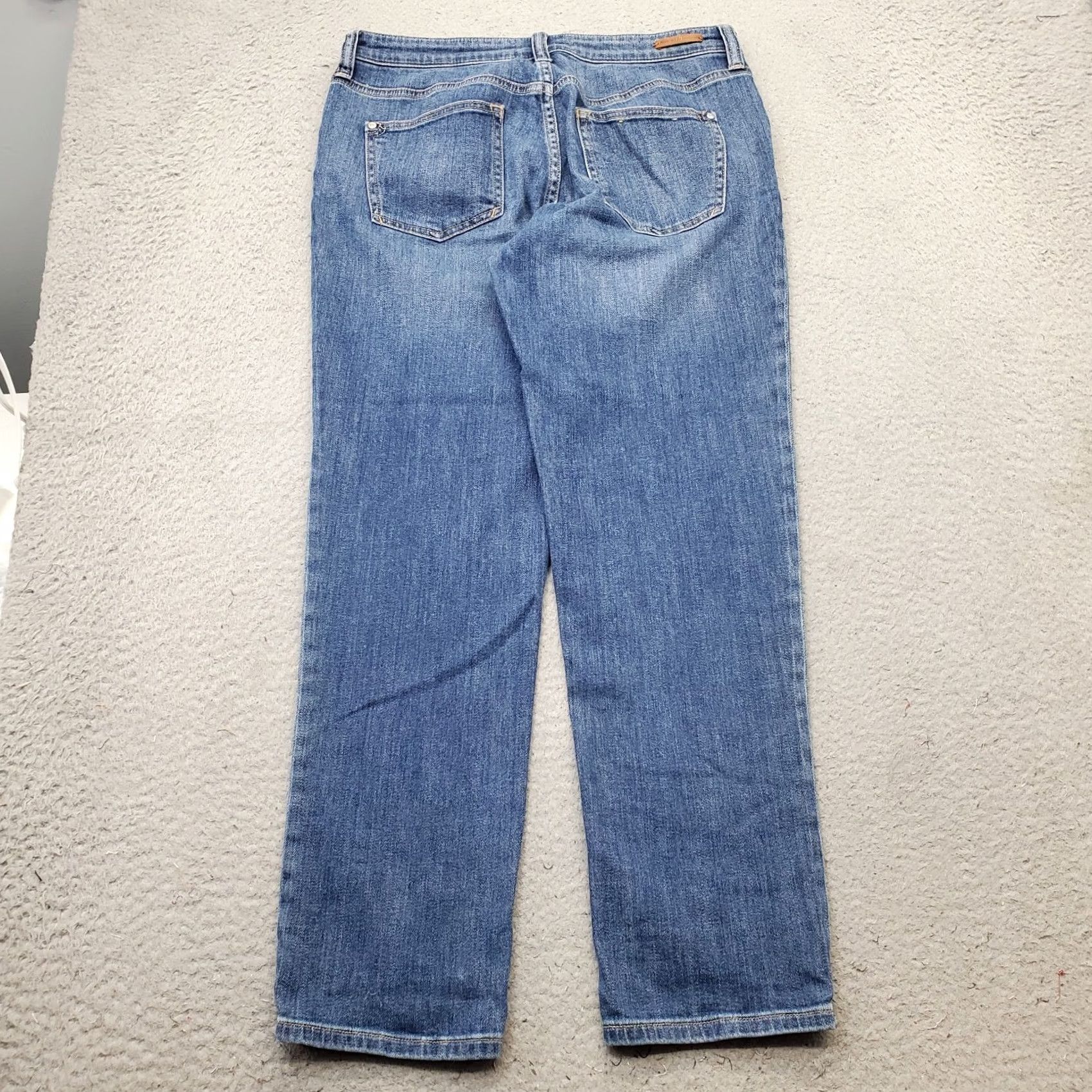 Vintage Pilcro Anthropologie Jeans Womens 28 Blue Denim Stretch Straight Leg Size 28" / US 6 / IT 42 - 2 Thumbnail