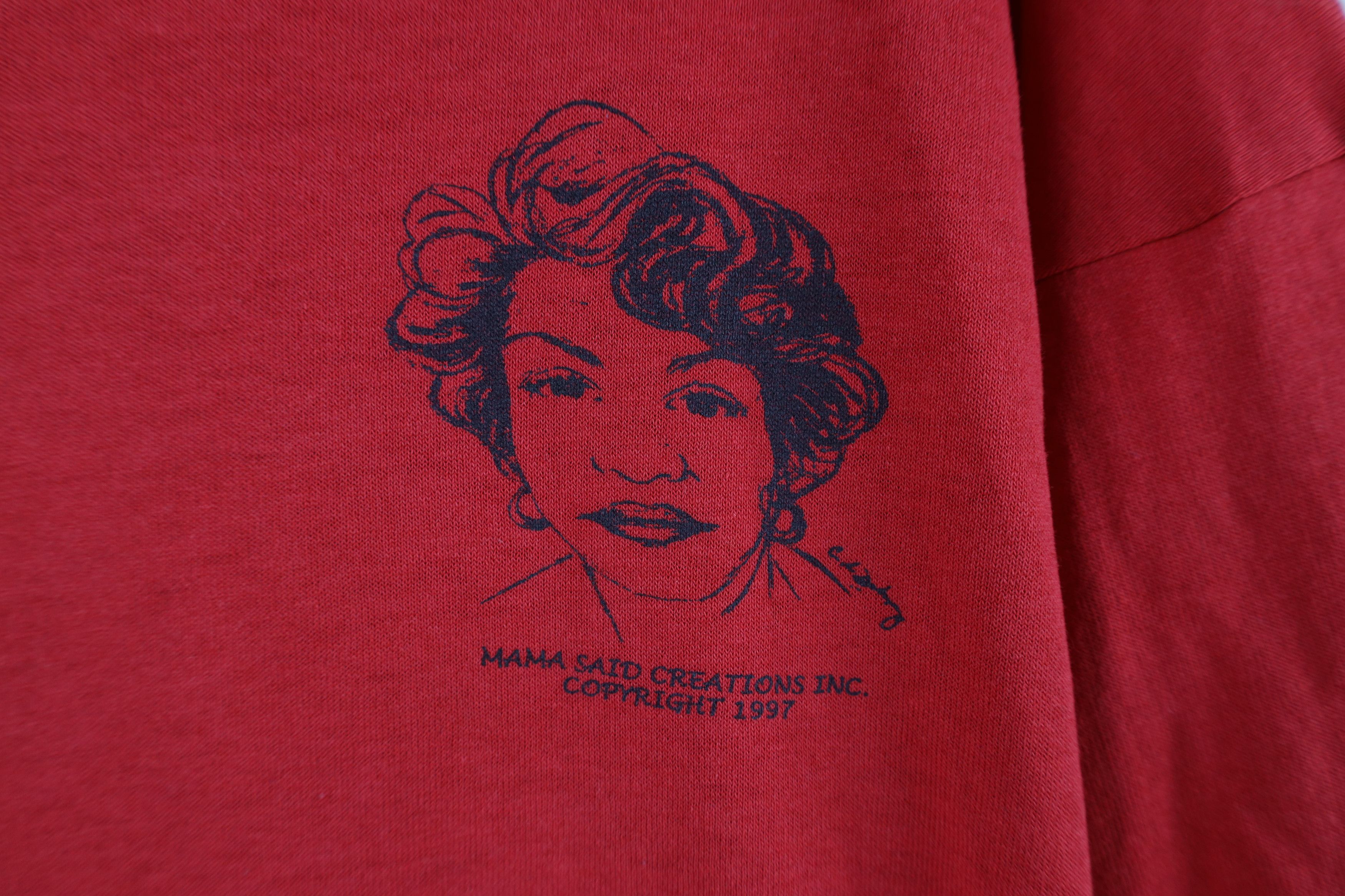 Vintage Vintage 90s Funny Mama Said Hard Head Soft Behind T-Shirt Size US XL / EU 56 / 4 - 4 Thumbnail