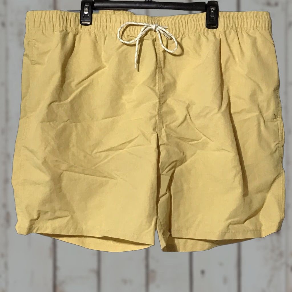 Vintage Goodfellow & Co Big & Tall Swim Trunks 2XL Yellow 7in Inseam Outdoor Mens Size US 39 - 1 Thumbnail