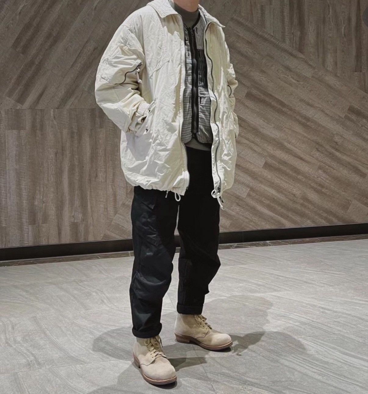 Visvim SAR jacket in Ivory and size 2