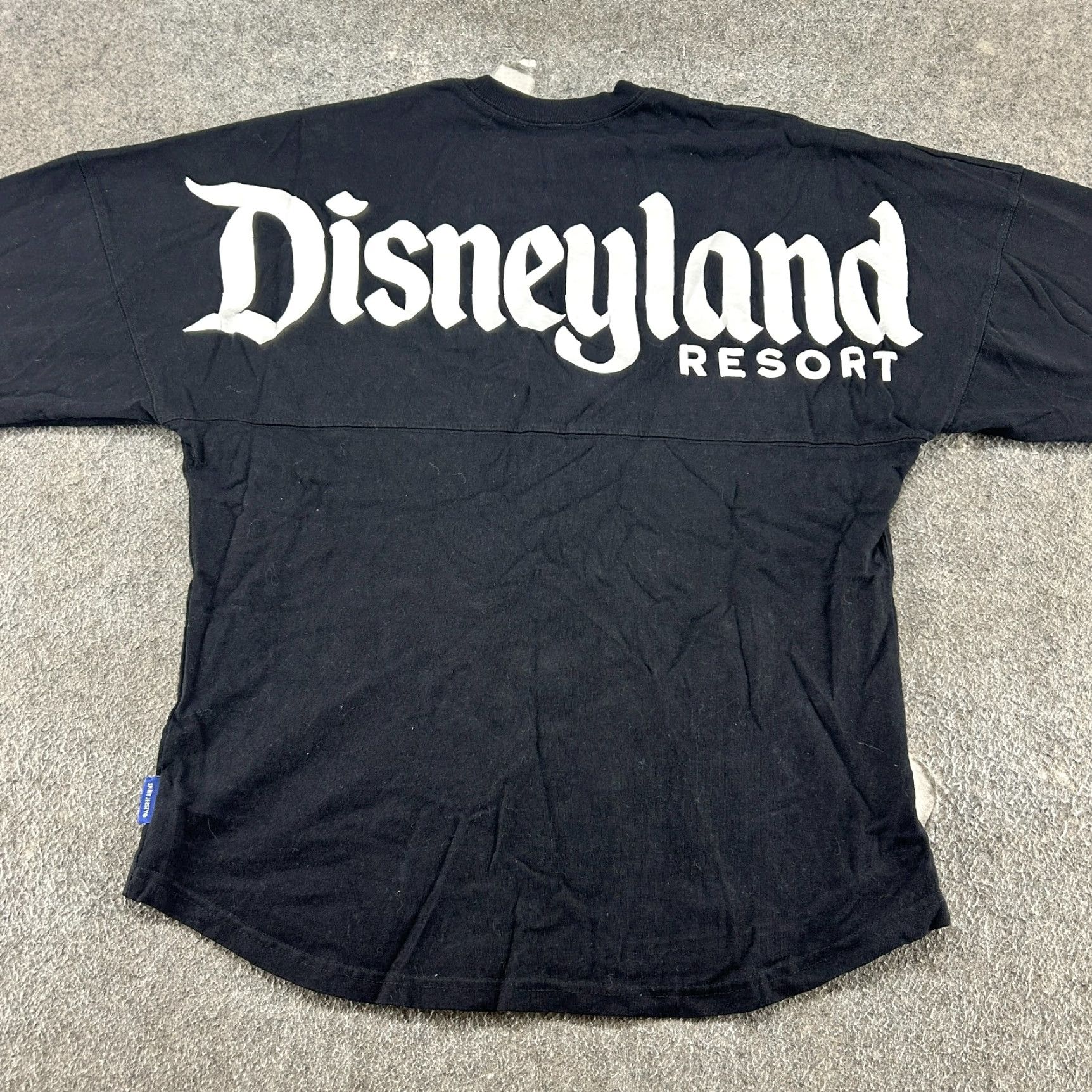 Disney Disney Spirit Jersey Mens Small Black Long Sleeve Cotton Jersey Spellout Embroidered Logo-Disney Theme Spirit T-Shirt Crew Neck, Regular Fit, Black, S Size US S / EU 44-46 / 1 - 5 Thumbnail