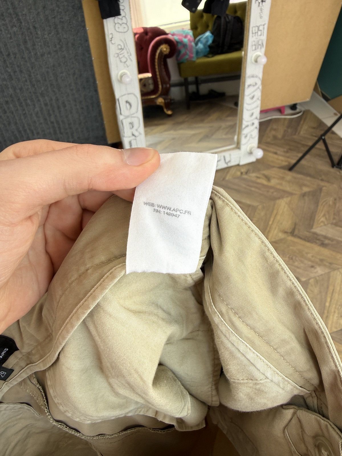 A.P.C. Vintage A.P.C. Beige Chino Pants Men’s Minimal Straight Leg Size US 29 - 14 Thumbnail
