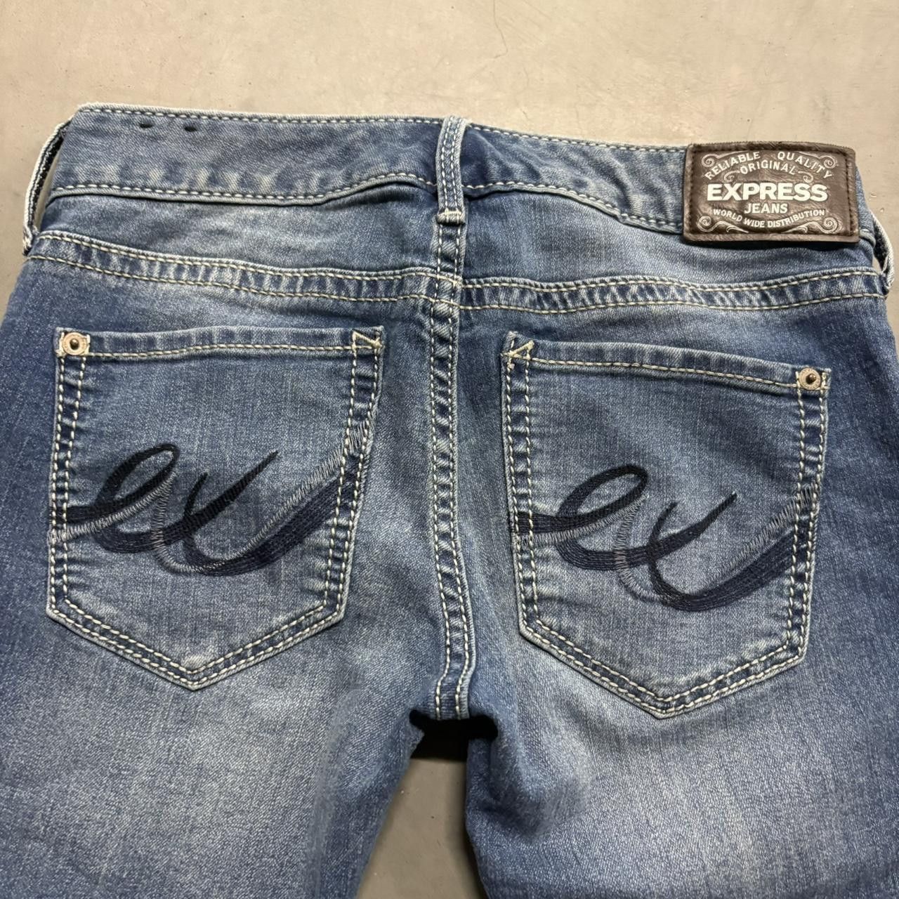 Vintage Crazy Vintage Y2K 2000s Flared Skater Streetwear Style Medium Wash Denim Jeans! Size US 27 - 5 Thumbnail
