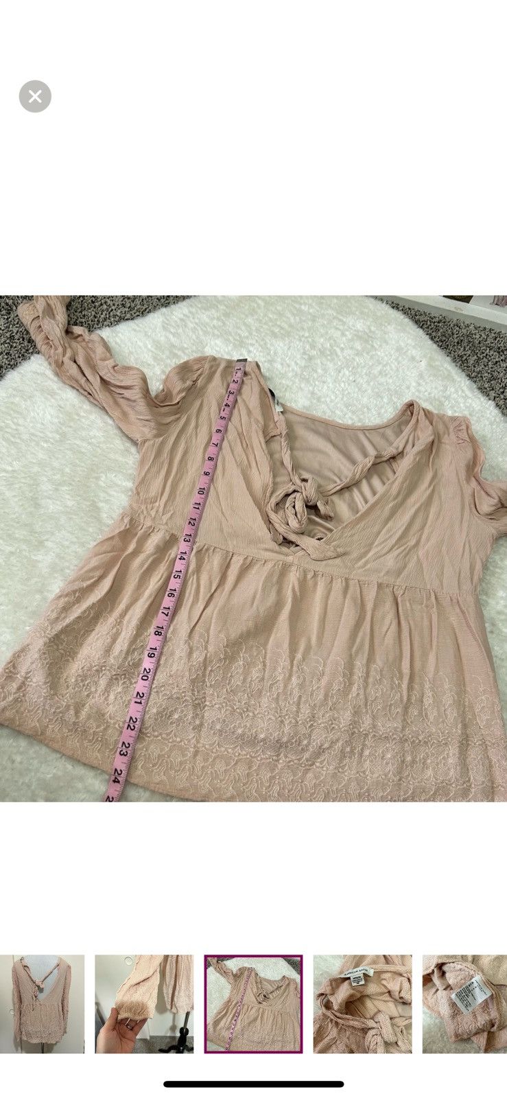 American Eagle Outfitters American eagle outfitters medium blush pink peasant blouse Size M / US 6-8 / IT 42-44 - 6 Thumbnail