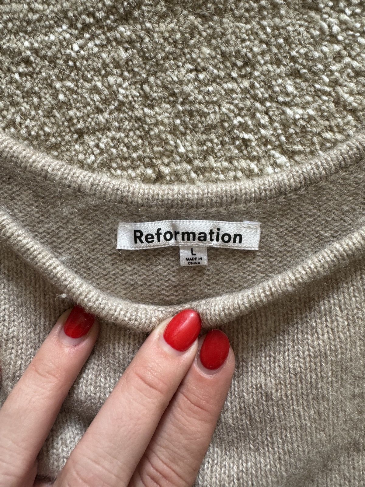 Reformation Reformation Cashmere Crop Size L / US 10 / IT 46 - 4 Thumbnail