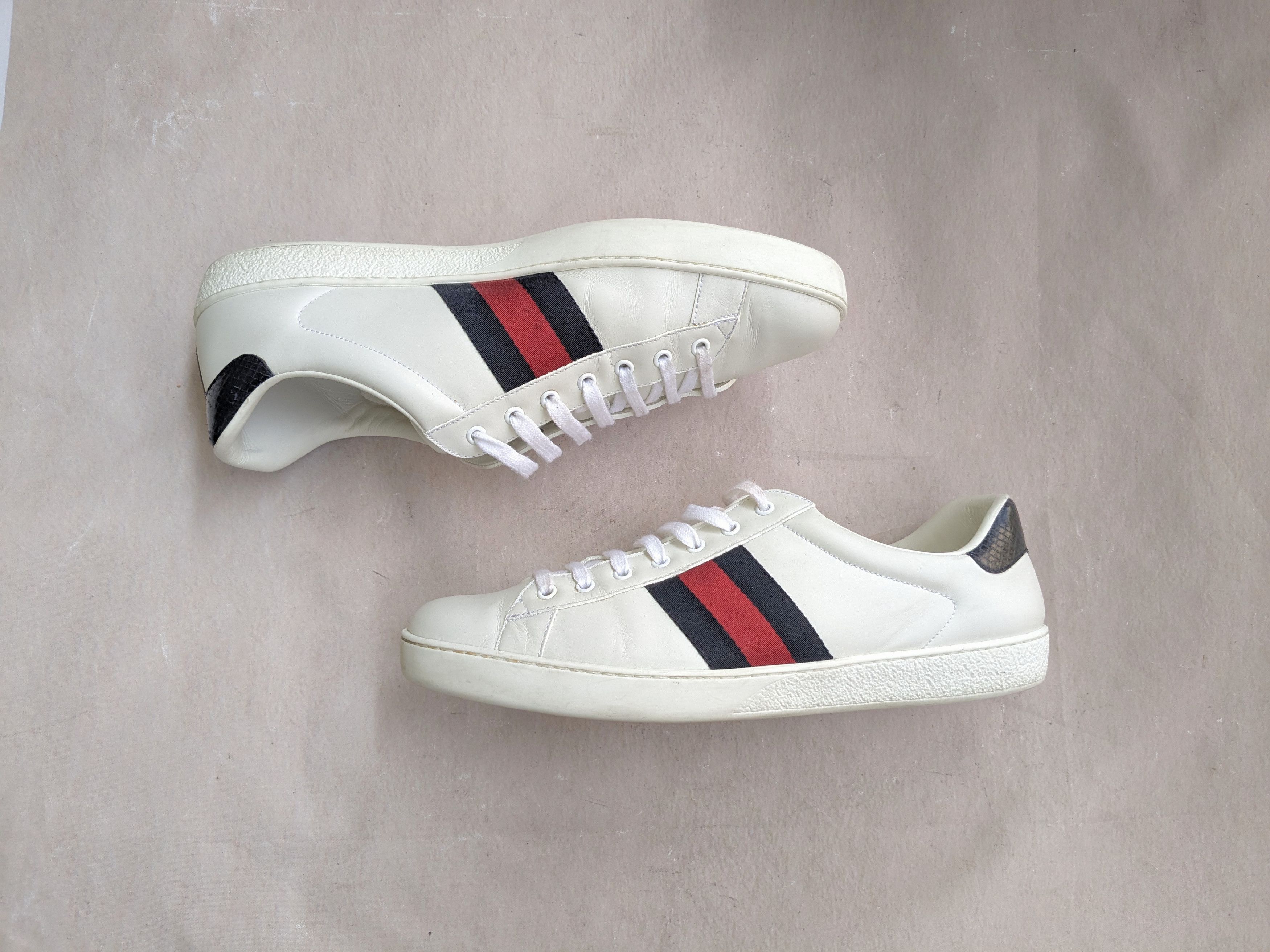 Gucci Gucci Ace Sneakers White 13.5 White Low Tops 386750 Size US 13 / EU 46 - 1 Thumbnail