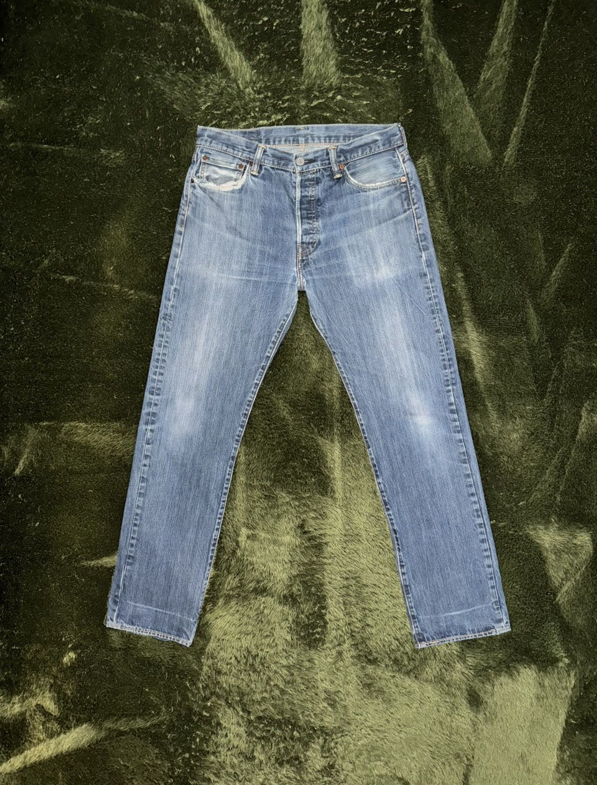 Levi's [W33/L34] Levis 501 Leather label button fly denim pants Size US 33 - 1 Thumbnail