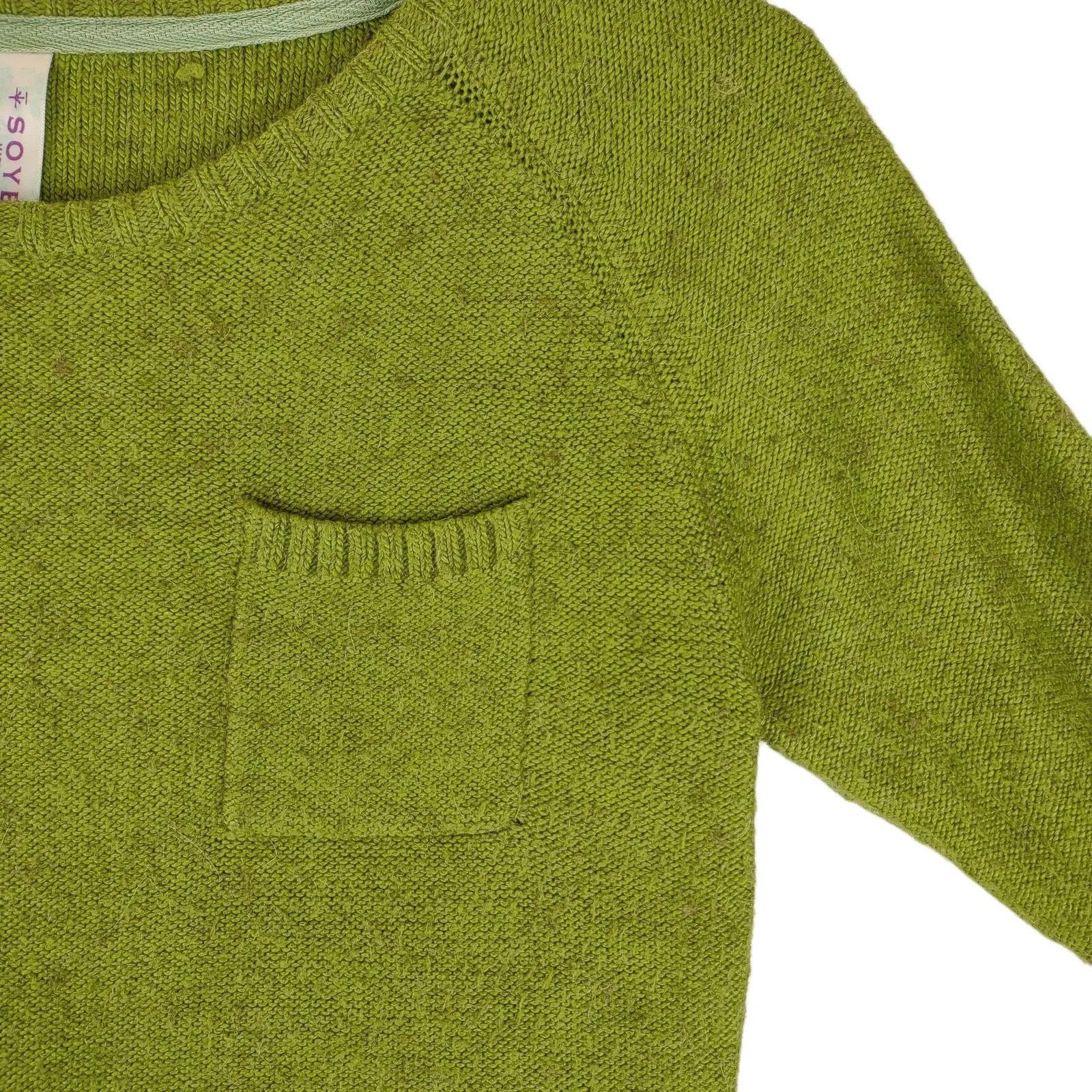 Other Soybu Green 3/4 Sleeve Pocket Sweater Wool Alpaca Blend Size S / US 4 / IT 40 - 3 Thumbnail