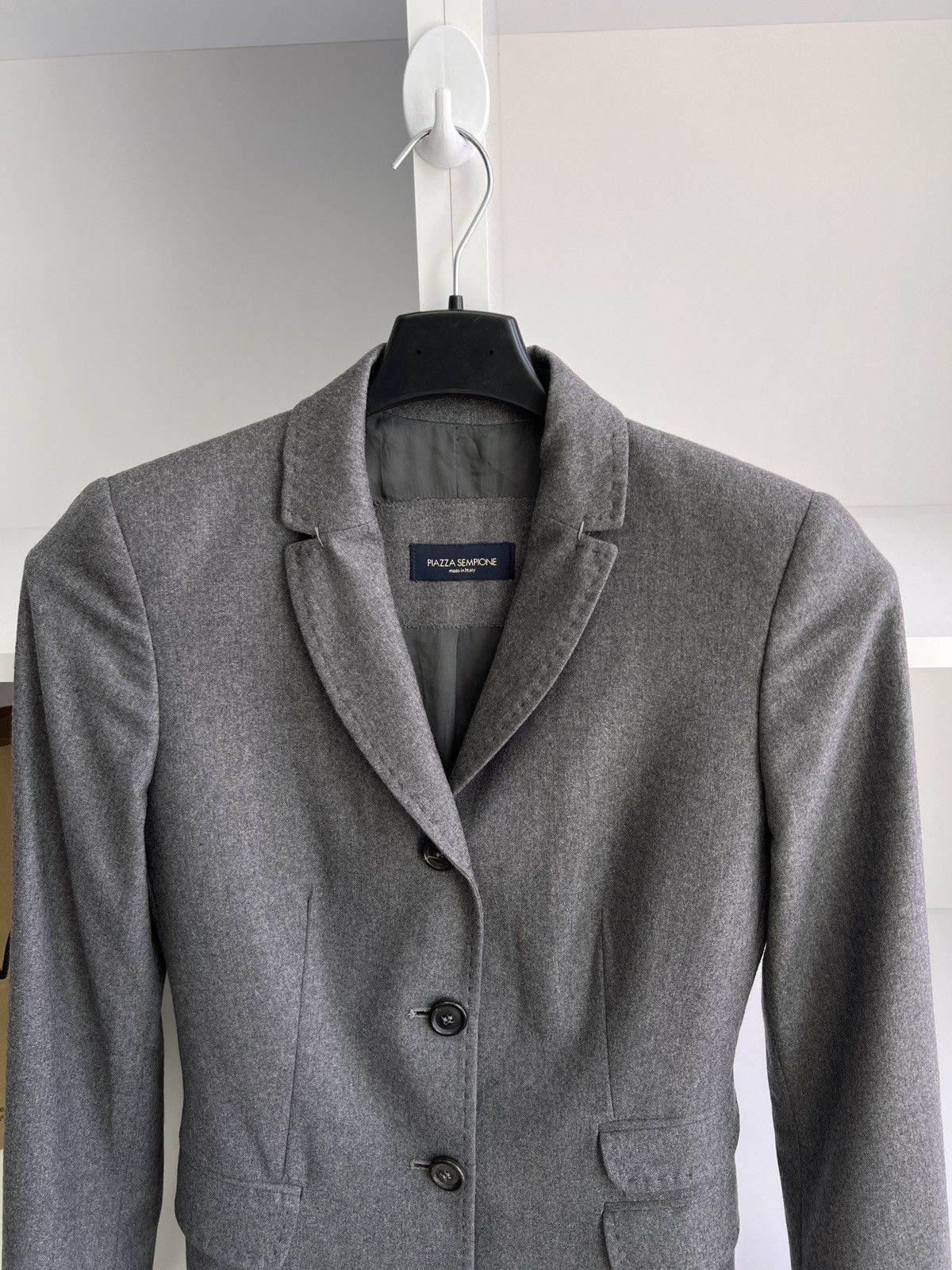 Designer × Piazza Sempione × Vintage Vintage Piazza Sempione Women's Gray Blazer Size S / US 4 / IT 40 - 5 Thumbnail