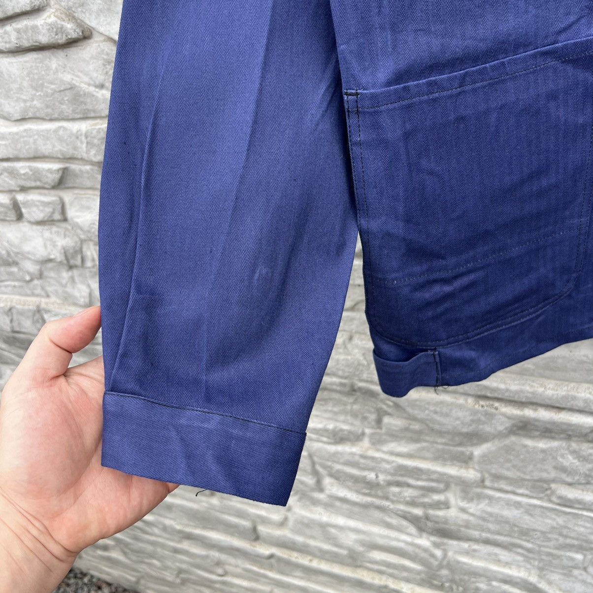 Vintage French herringbone HBT sanfor works jacket Size US M / EU 48-50 / 2 - 10 Thumbnail