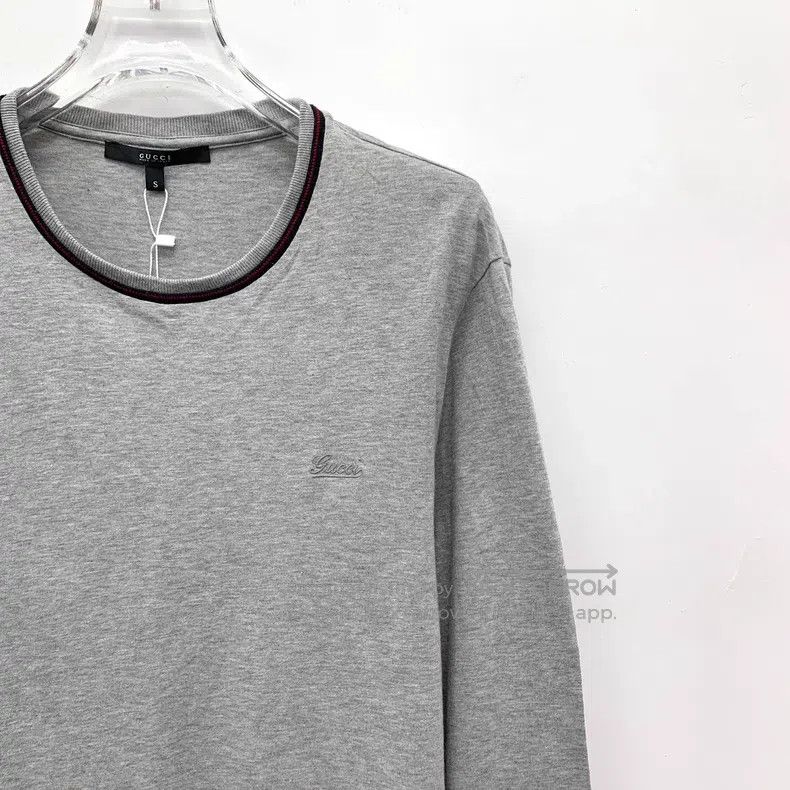 Other Gucci Gray logo letter embroidery cotton round-neck long-s Size US S / EU 44-46 / 1 - 3 Thumbnail
