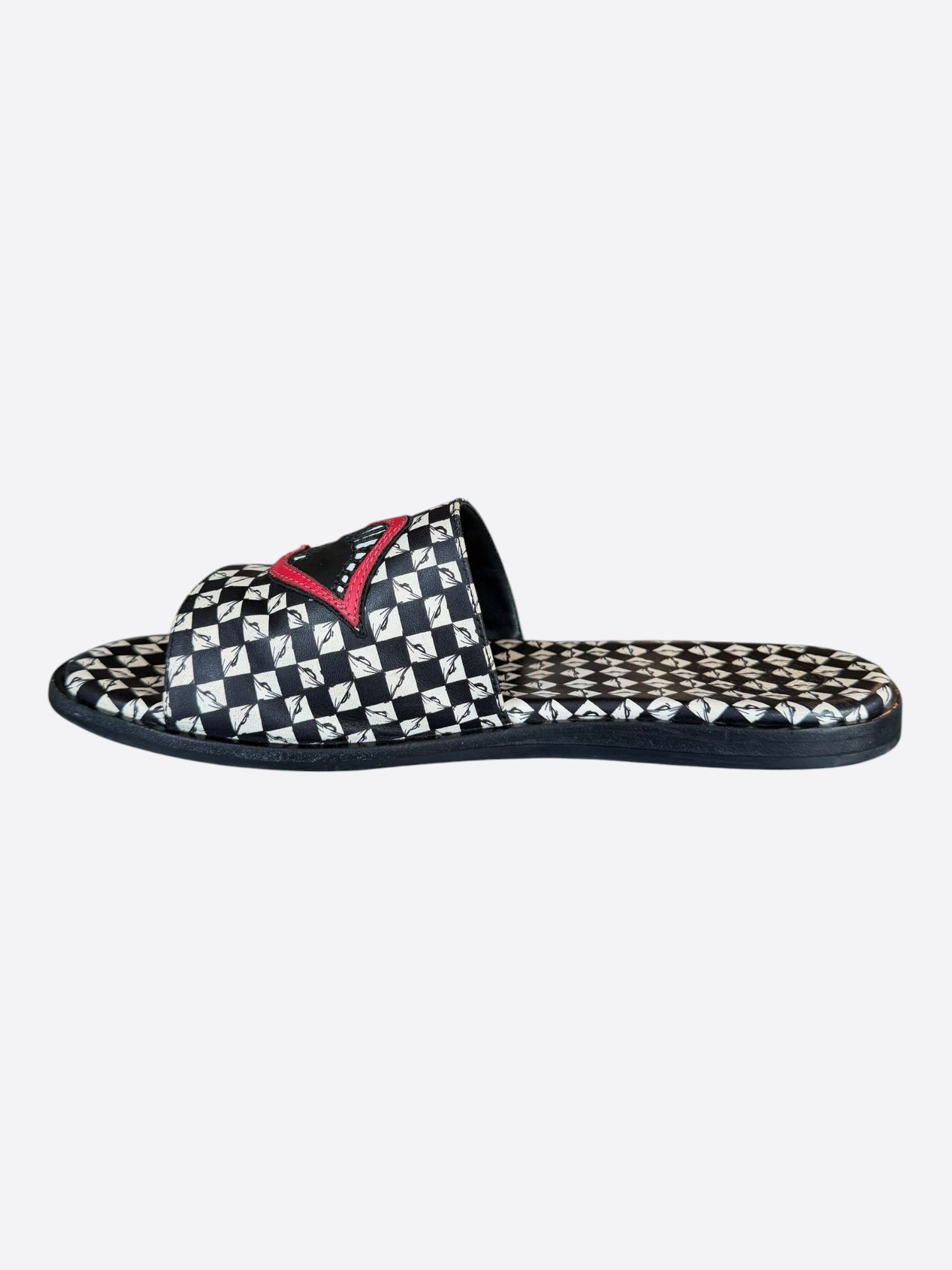 Chrome Hearts Chrome Hearts Matty Boy Checkered 99 Eyez Chomper Slides Size US 10 / EU 43 - 6 Thumbnail