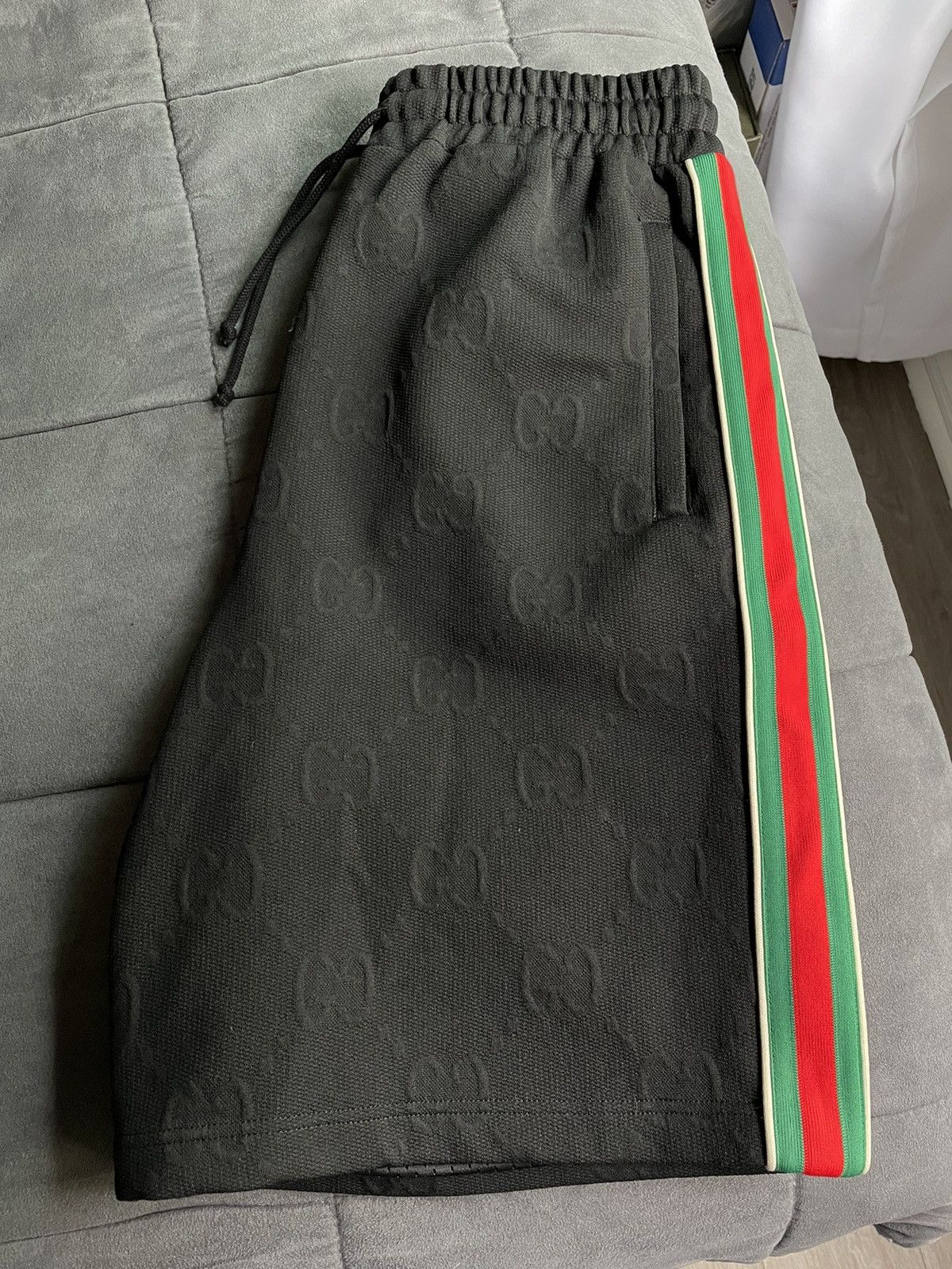 Gucci Black Jacquard GG Swim Shorts