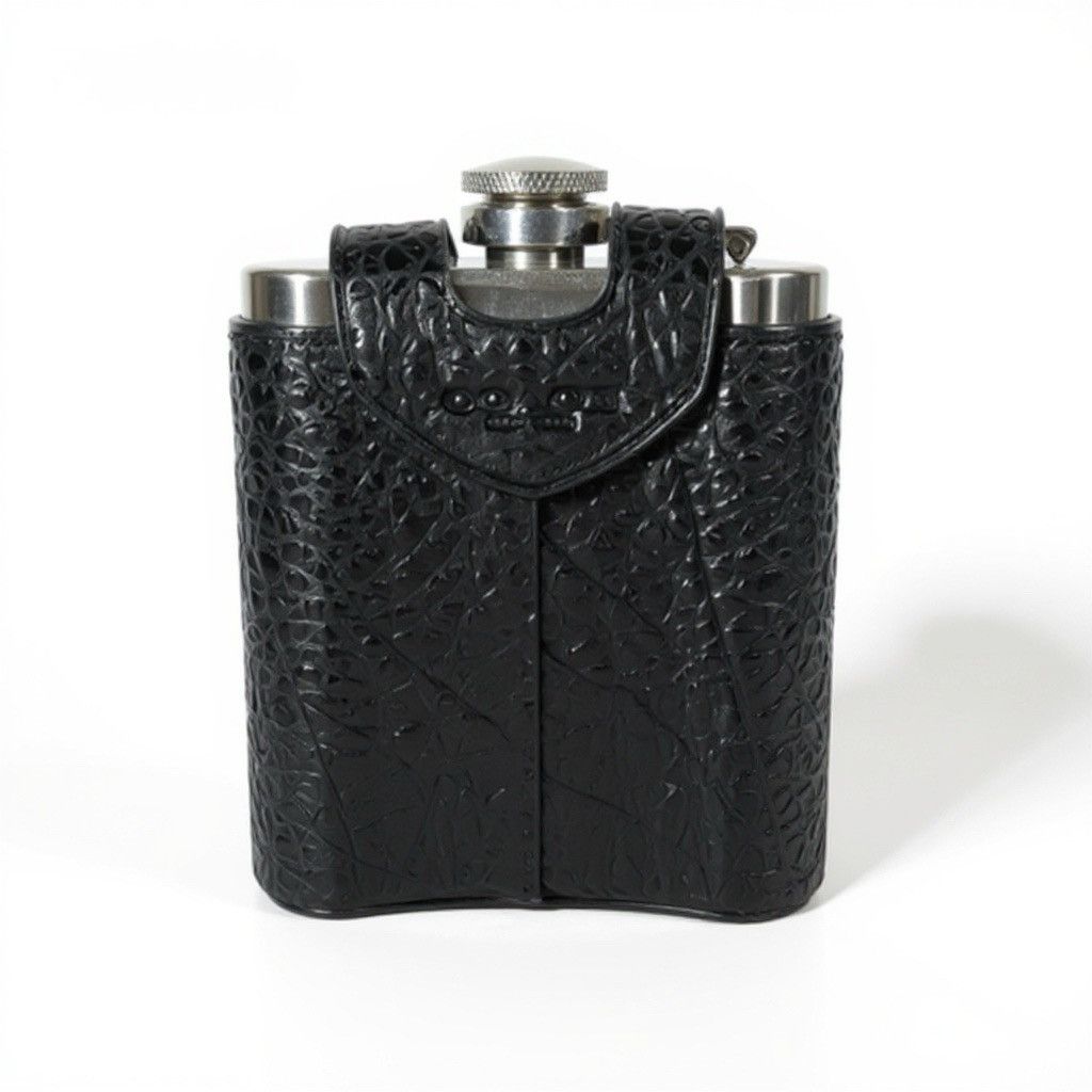 Coach Coach Black Leather Flask Holder Size ONE SIZE - 3 Thumbnail